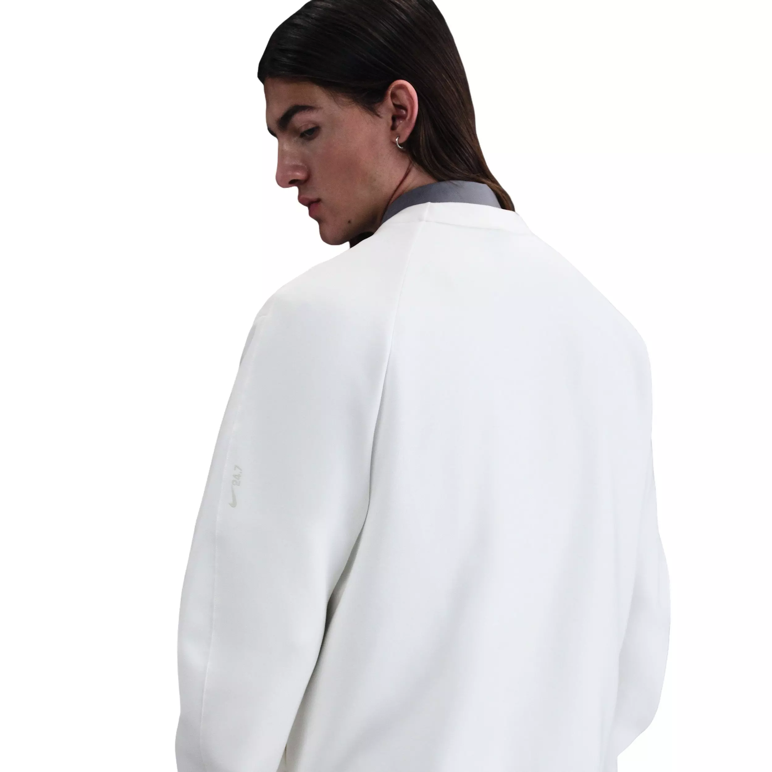 Nike Men's 24.7 ImpossiblySoft Cardigan - WHITE