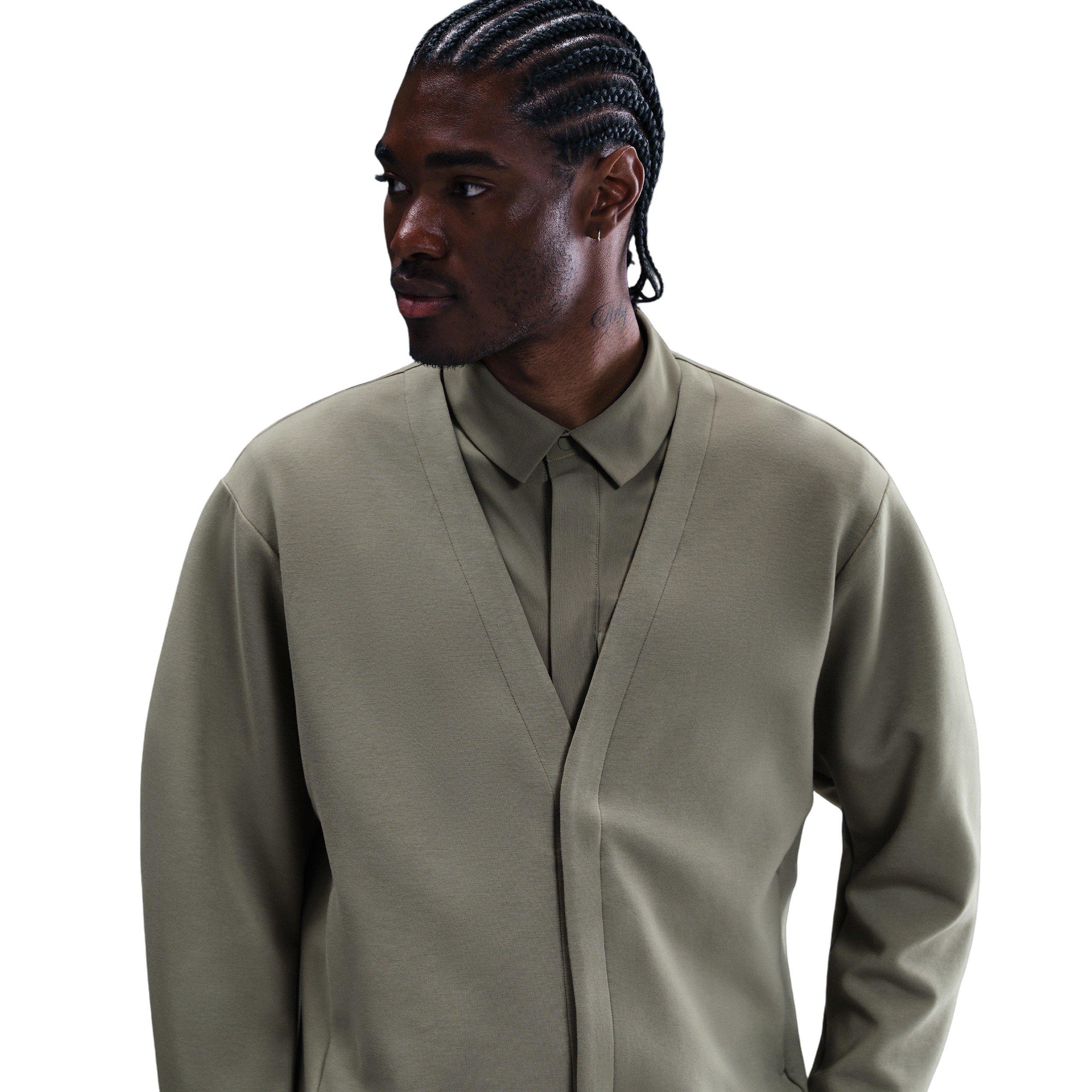 Nike Men's 24.7 ImpossiblySoft Cardigan - GREEN Thumbnail View 1