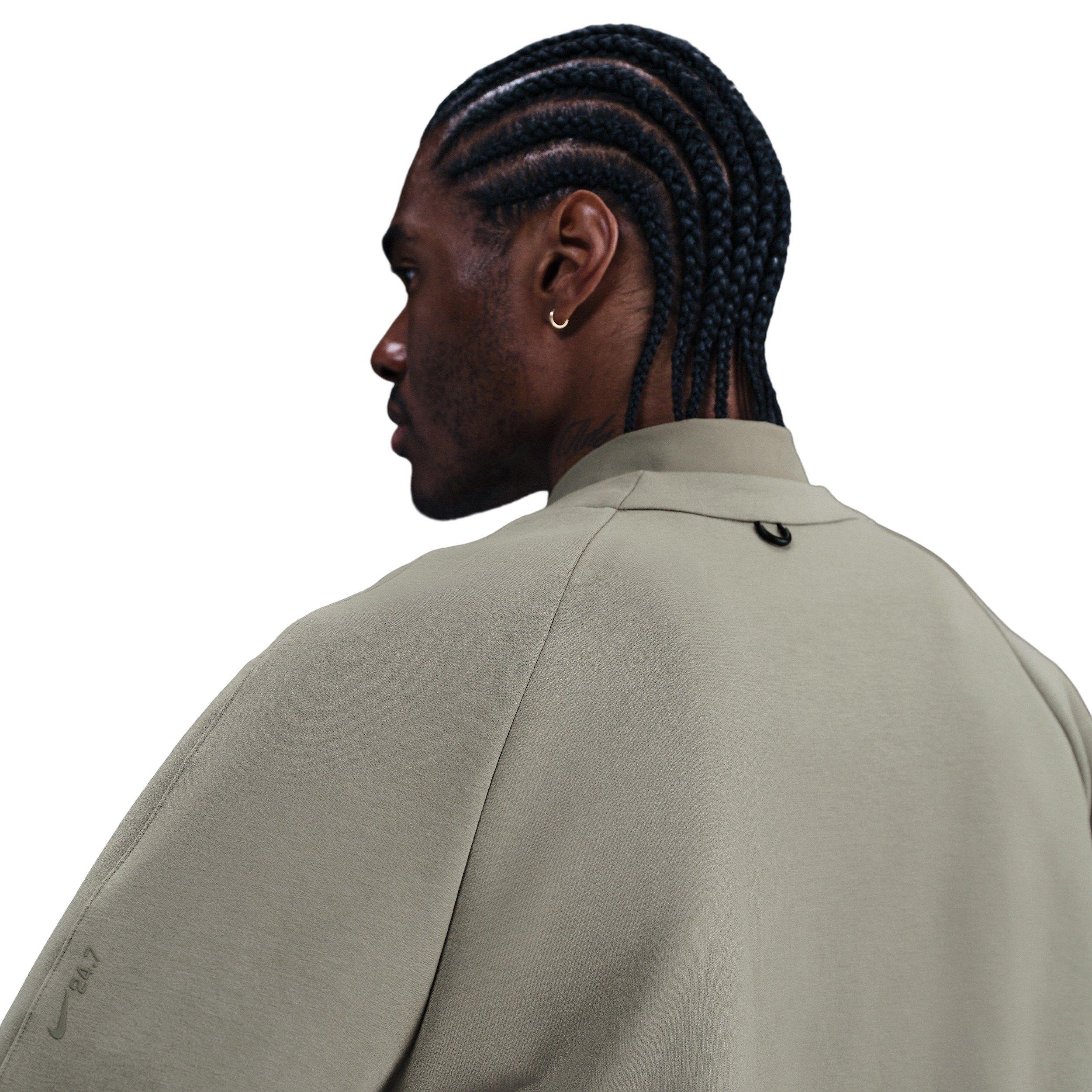 Nike Men's 24.7 ImpossiblySoft Cardigan - GREEN Thumbnail View 2