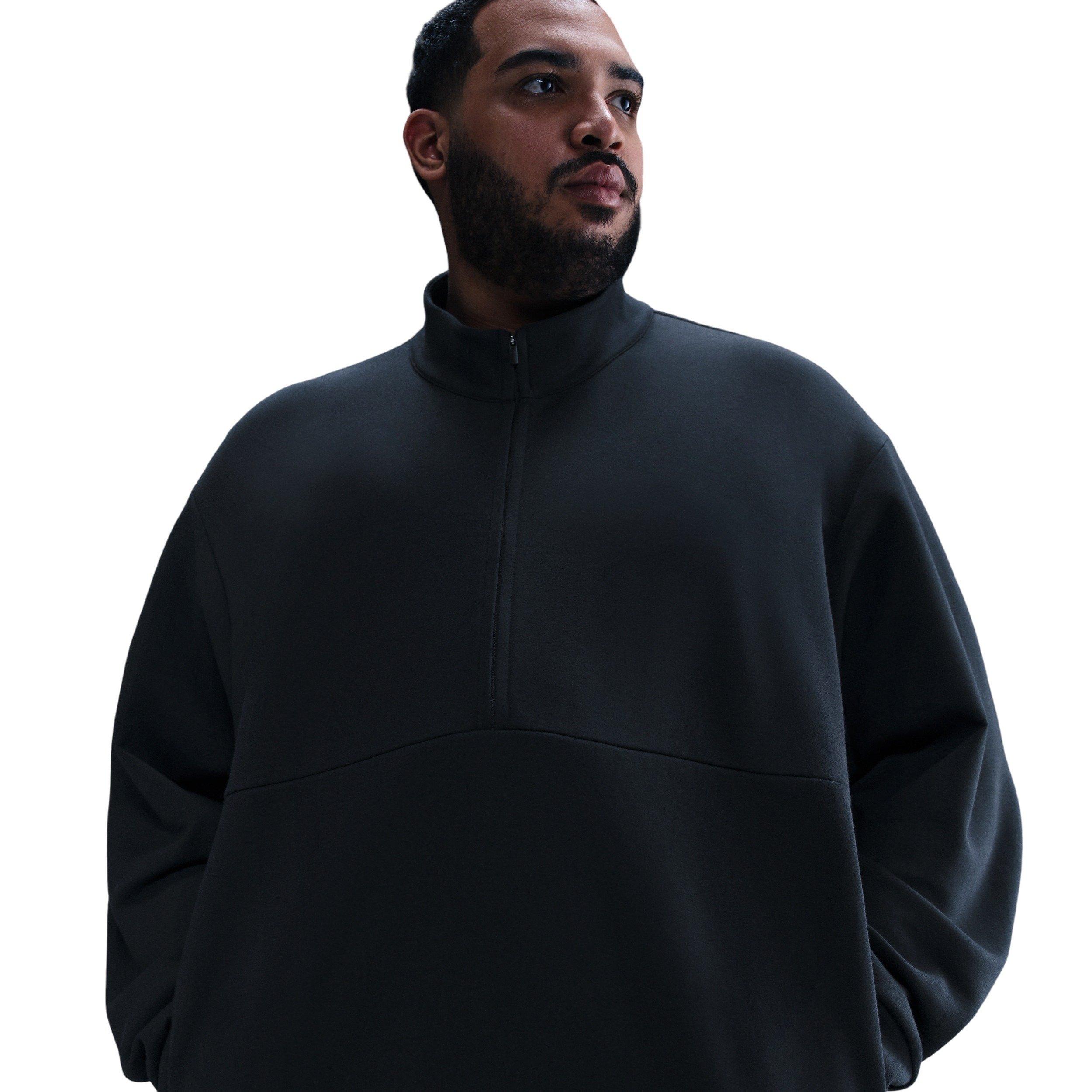Nike Men's 24.7 ImpossiblySoft Dri-FIT 1/2-Zip Top - BLACK Thumbnail View 6