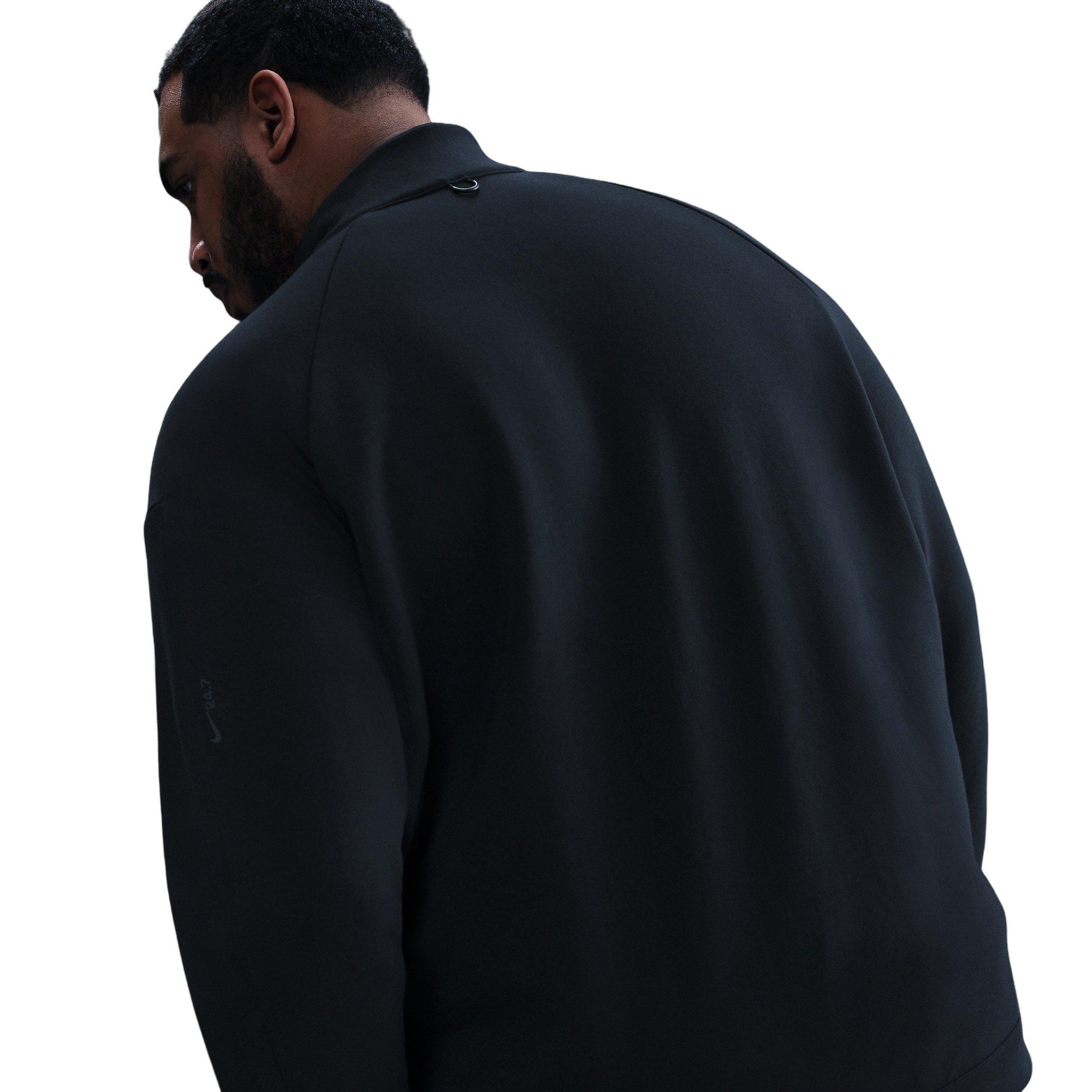 Nike Men's 24.7 ImpossiblySoft Dri-FIT 1/2-Zip Top - BLACK Thumbnail View 7