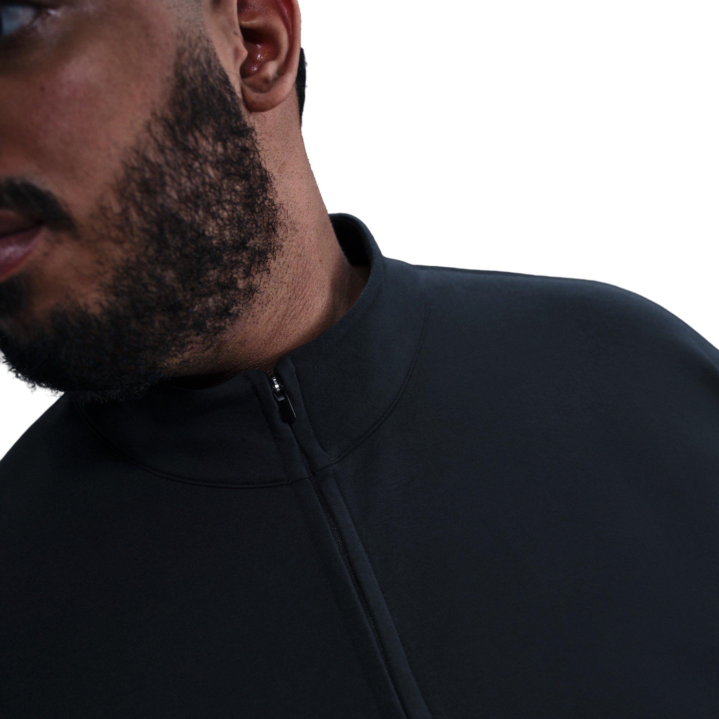 Nike Men's 24.7 ImpossiblySoft Dri-FIT 1/2-Zip Top - BLACK Thumbnail View 8