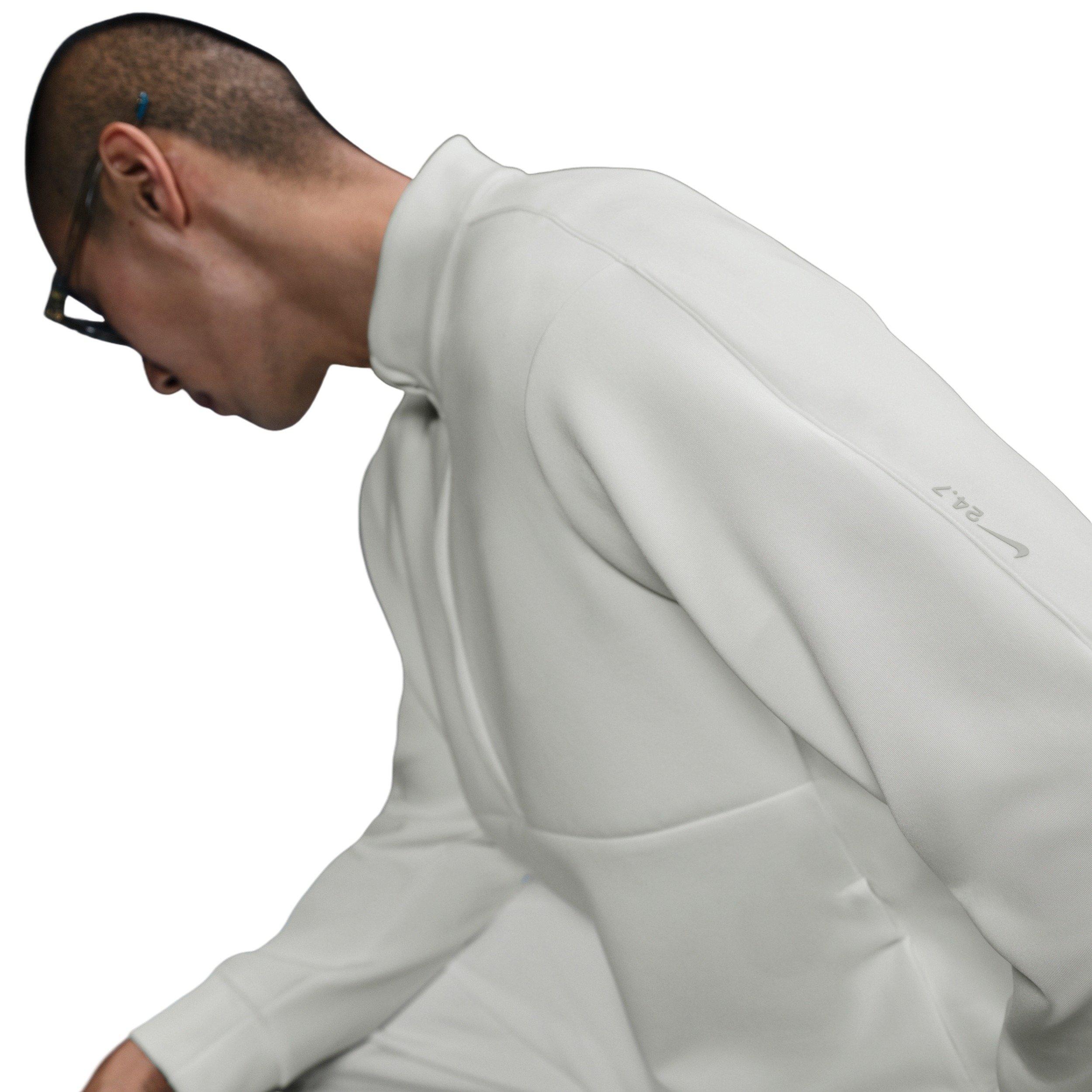 Nike Men's 24.7 ImpossiblySoft Dri-FIT 1/2-Zip Top - WHITE Thumbnail View 3