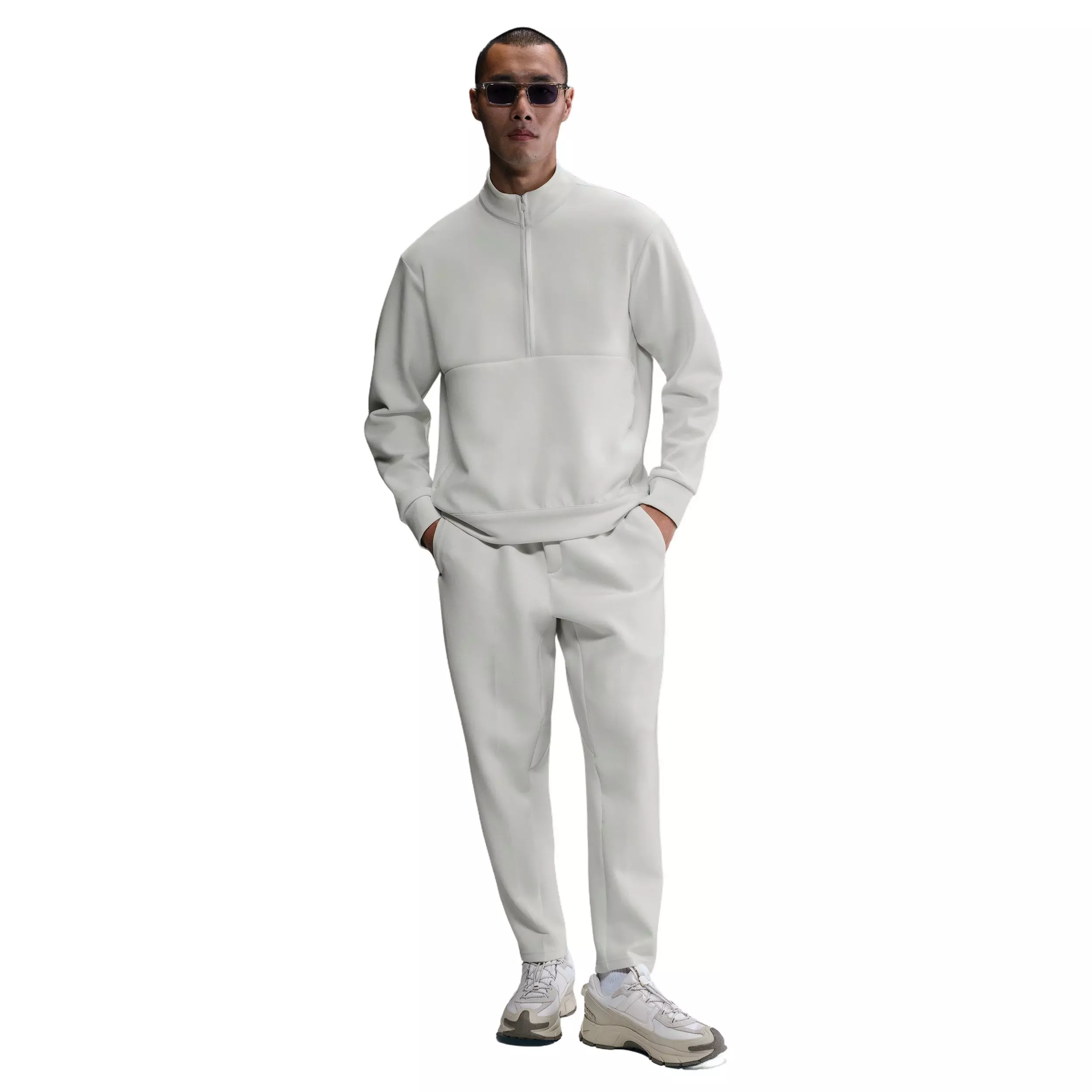 Nike Men's 24.7 ImpossiblySoft Dri-FIT 1/2-Zip Top - WHITE