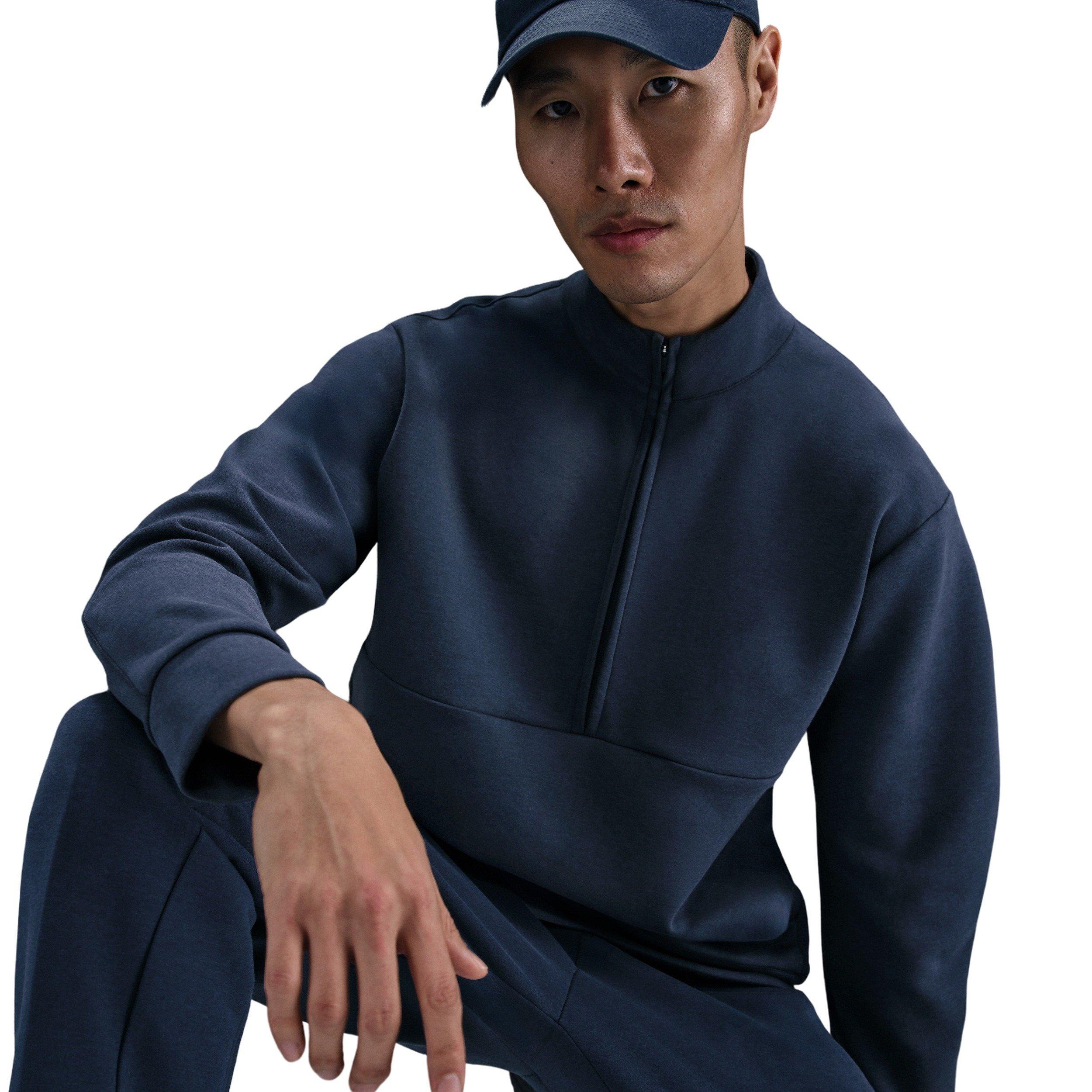 Nike Men's 24.7 ImpossiblySoft Dri-FIT 1/2-Zip Top - BLUE Thumbnail View 3