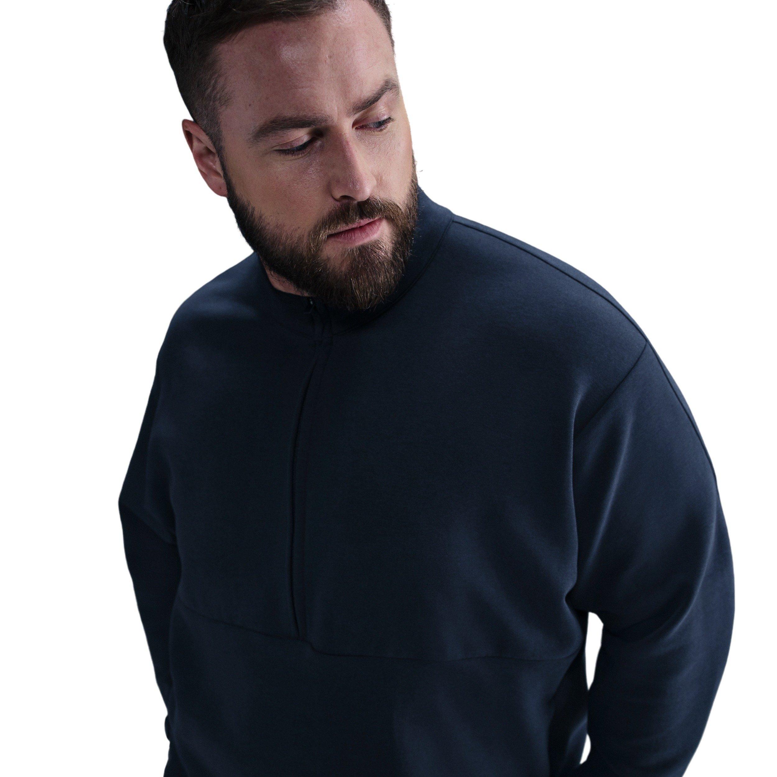 Nike Men's 24.7 ImpossiblySoft Dri-FIT 1/2-Zip Top - BLUE Thumbnail View 7