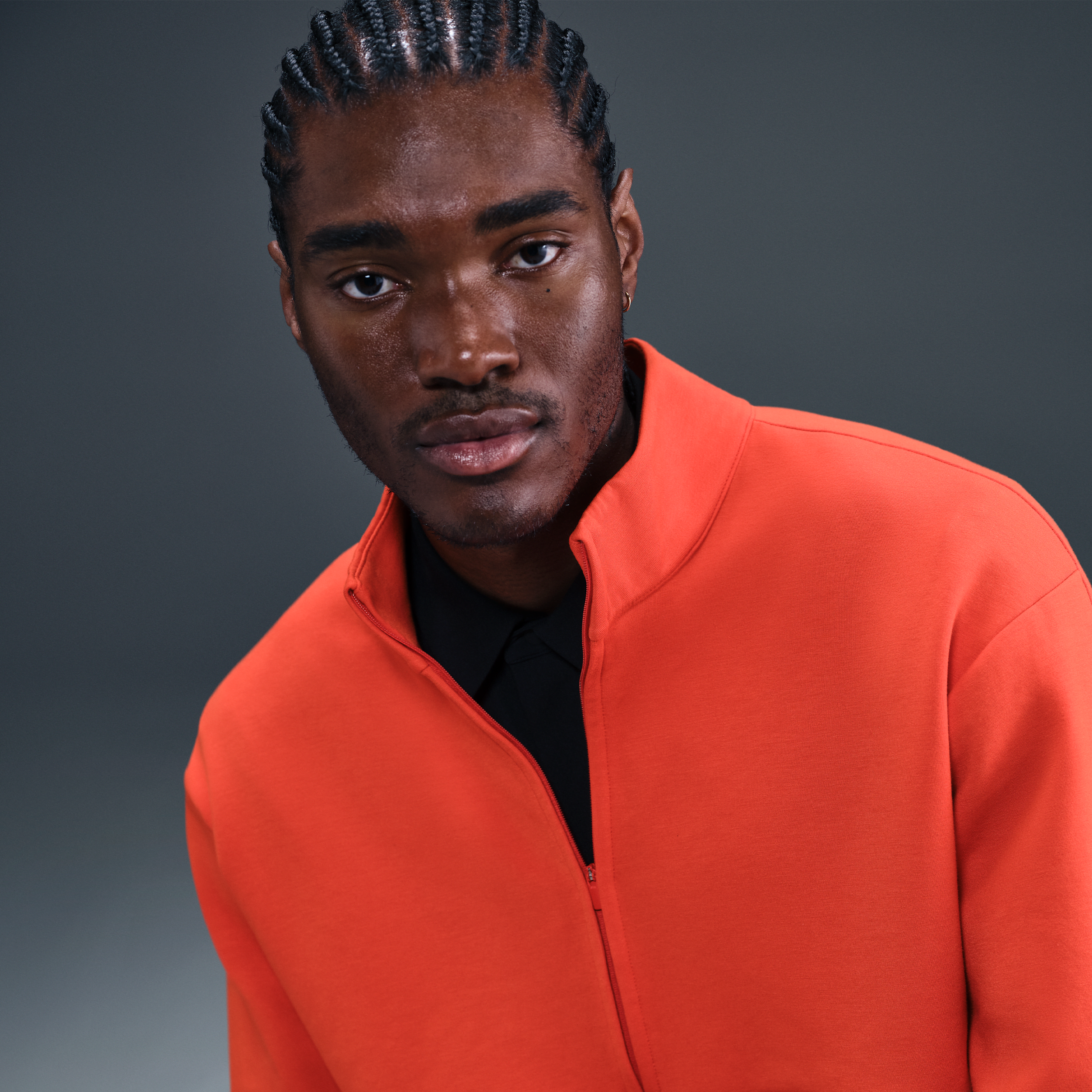 Nike Men's 24.7 ImpossiblySoft Dri-FIT 1/2-Zip Top - RED Thumbnail View 3