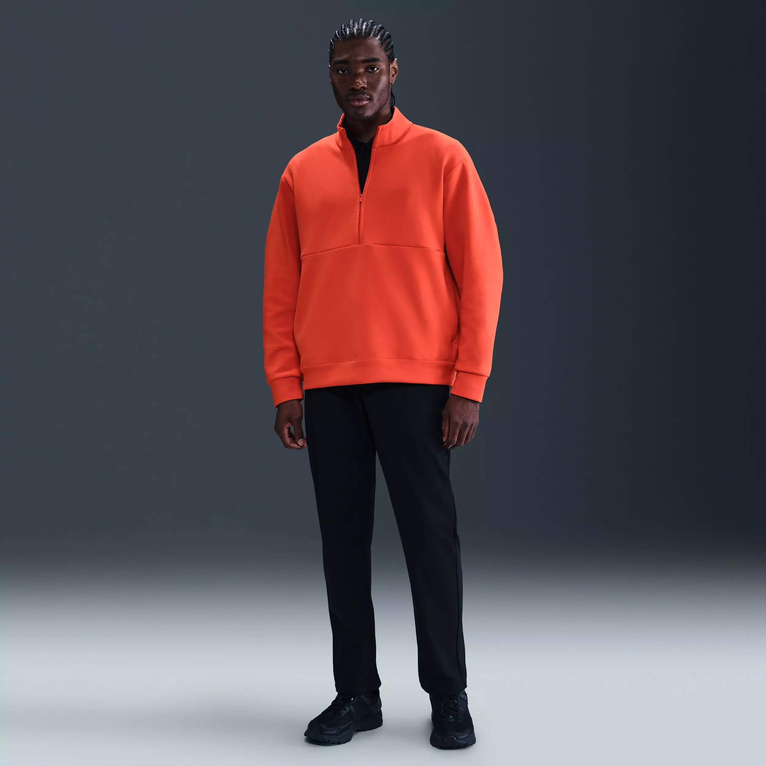 Nike Men's 24.7 ImpossiblySoft Dri-FIT 1/2-Zip Top - RED