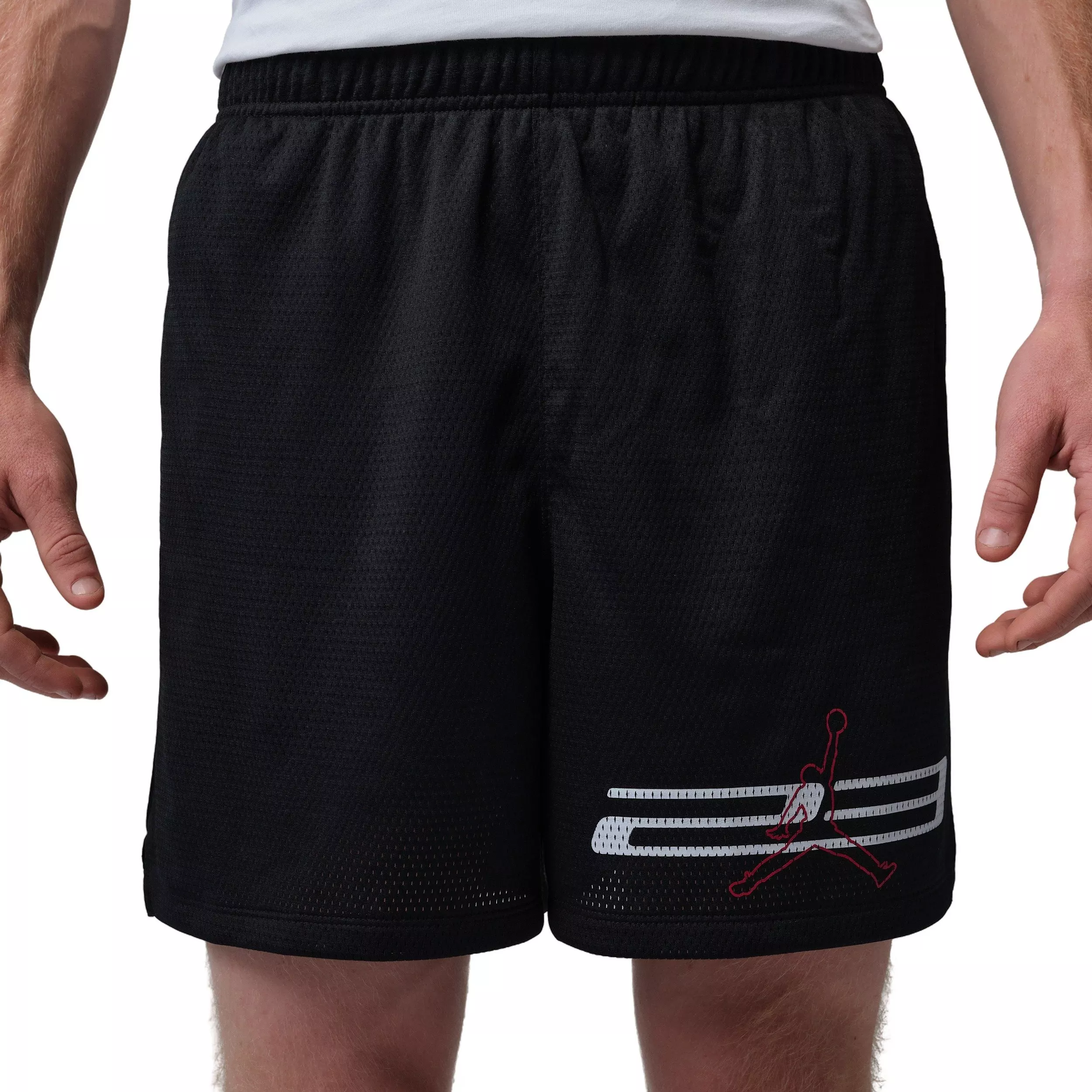 Jordan Men's Dri-FIT Mesh Graphic Shorts - BLACK