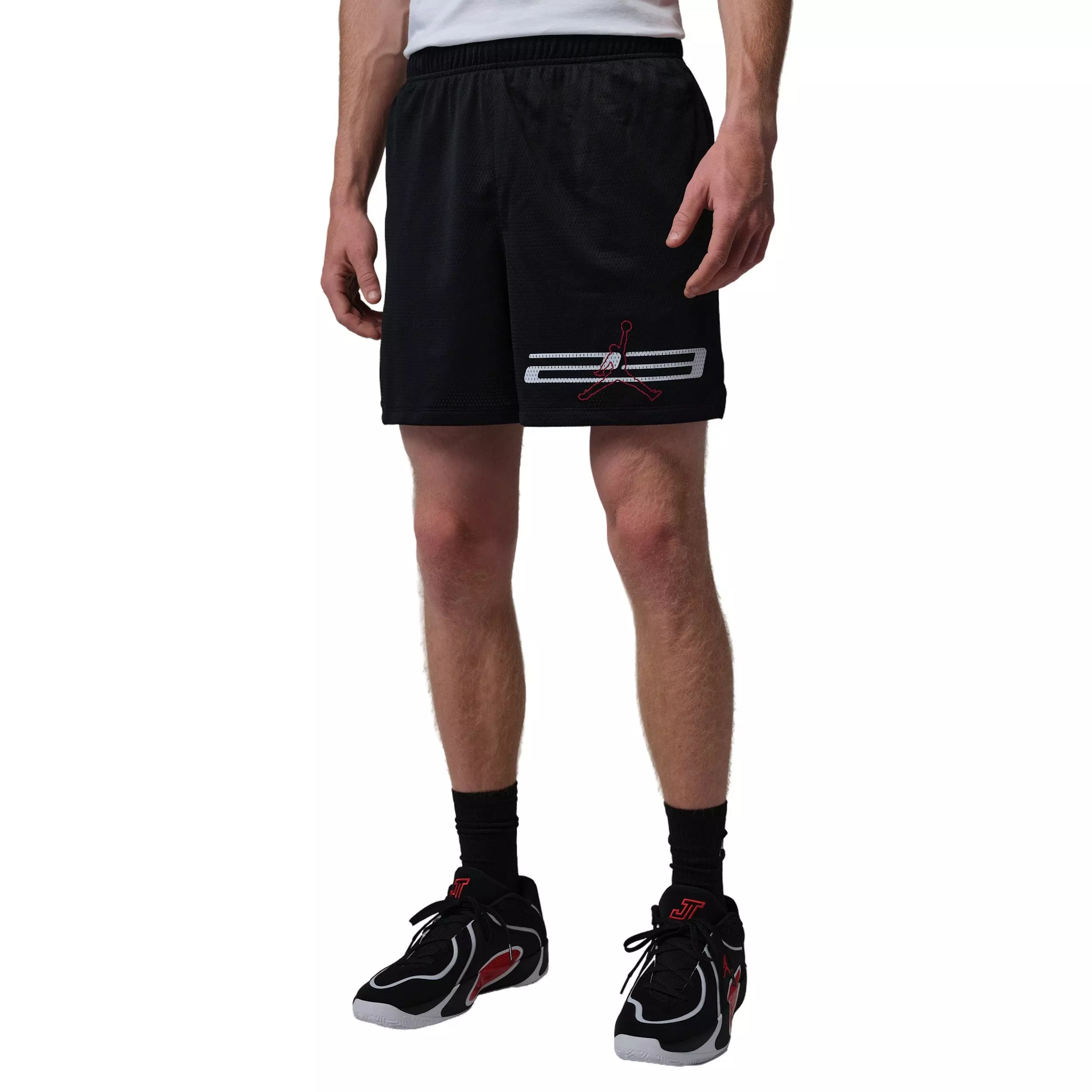 Jordan Men's Dri-FIT Mesh Graphic Shorts - BLACK