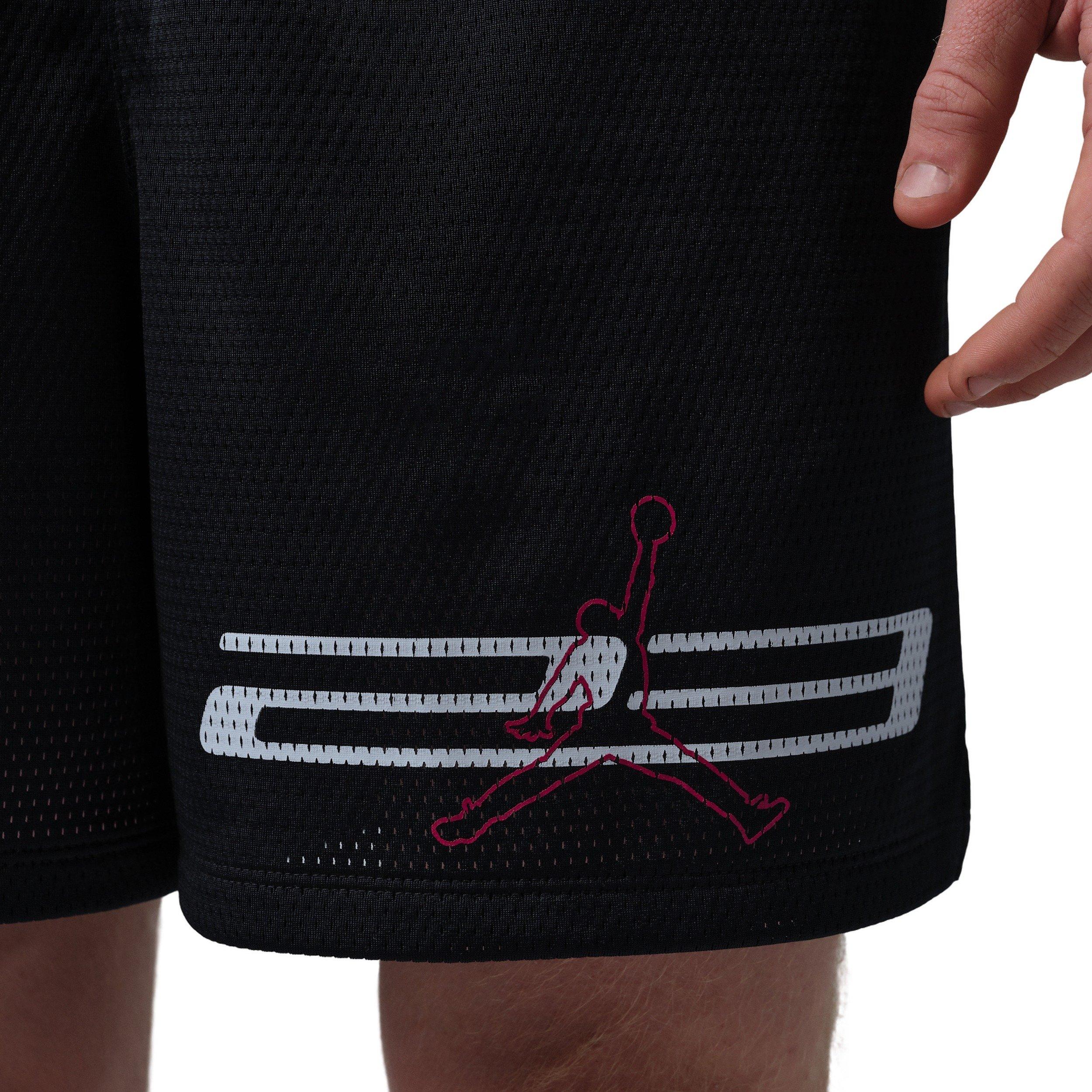 Jordan Men's Dri-FIT Mesh Graphic Shorts - BLACK Thumbnail View 6