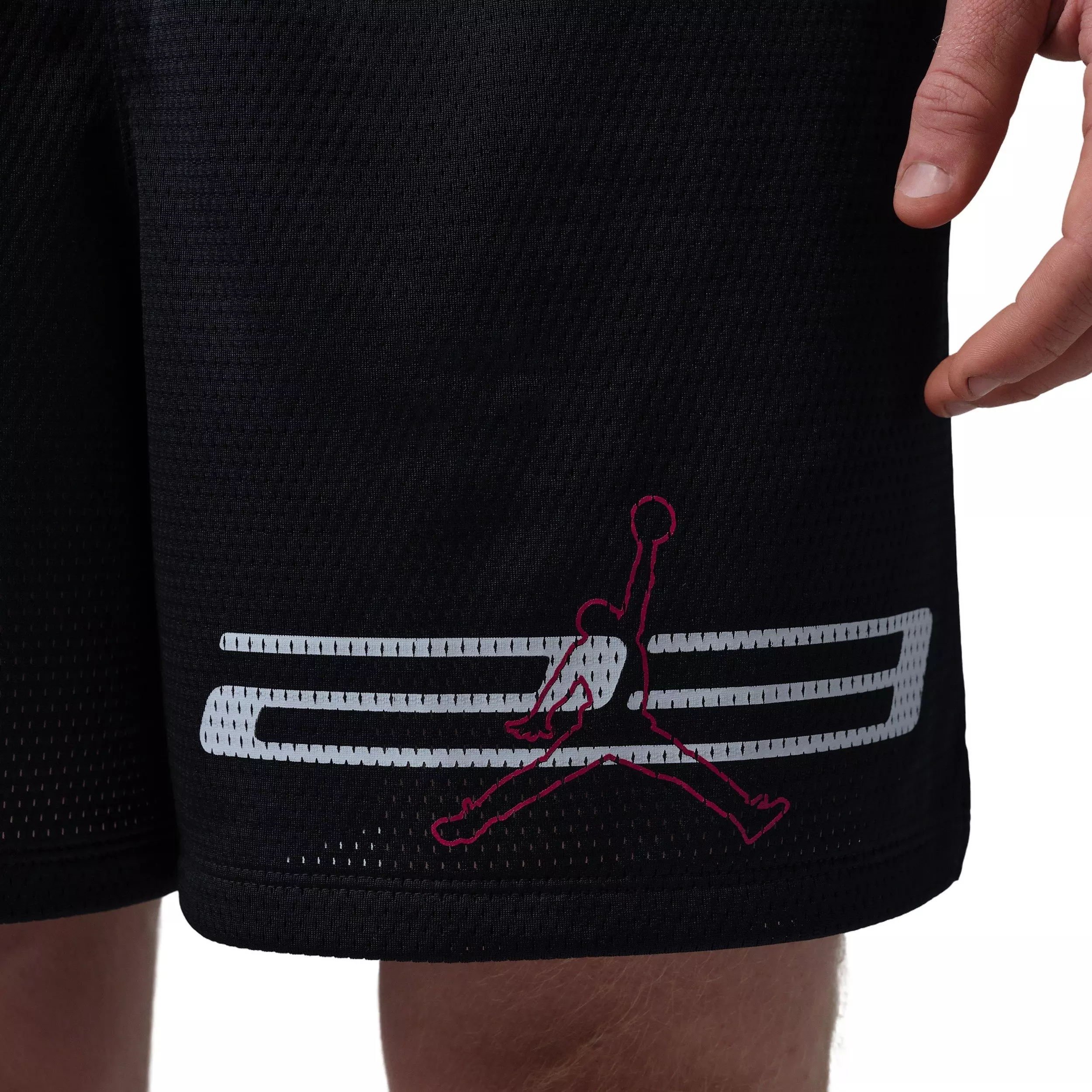 Jordan Men's Dri-FIT Mesh Graphic Shorts - BLACK