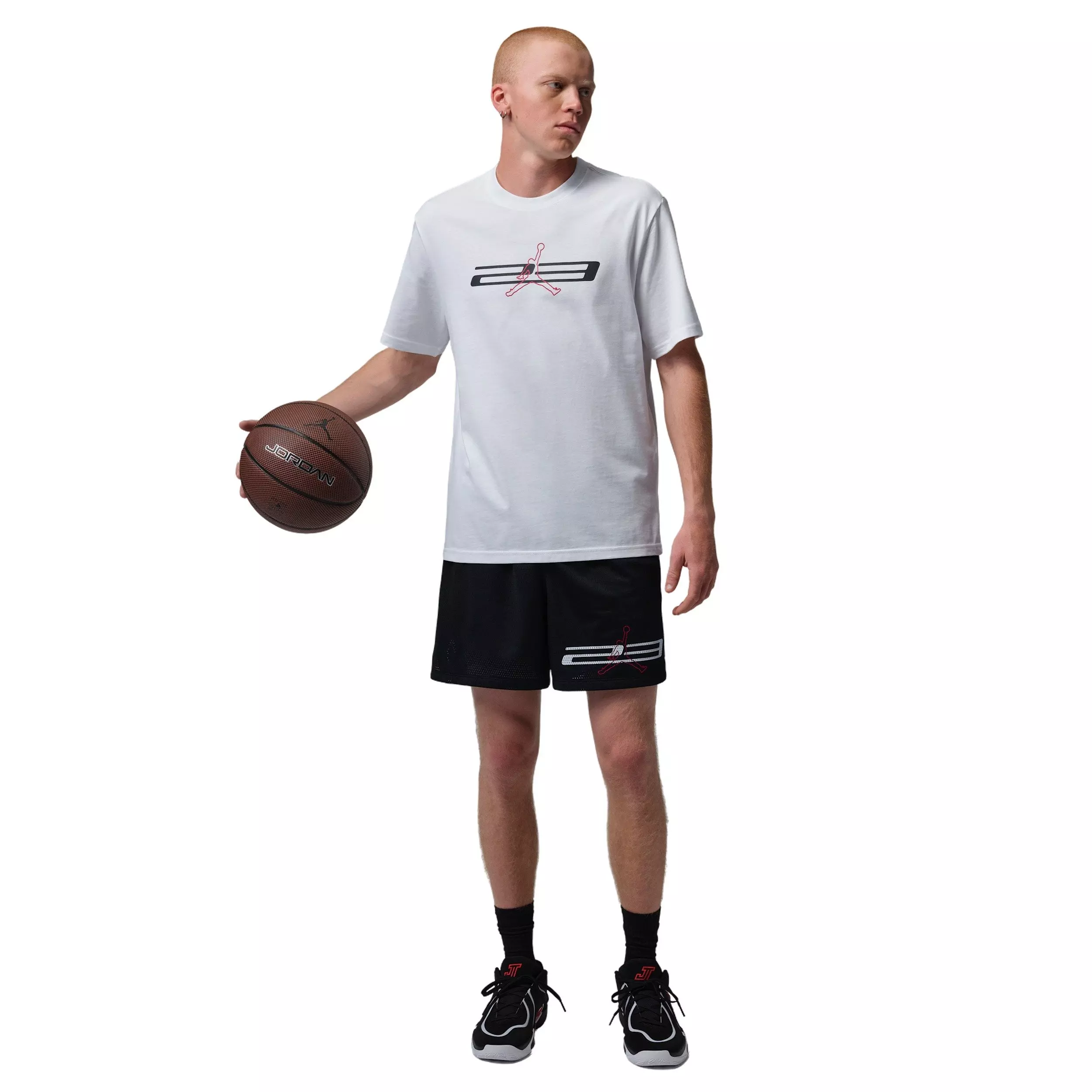 Jordan Men's Dri-FIT Mesh Graphic Shorts - BLACK