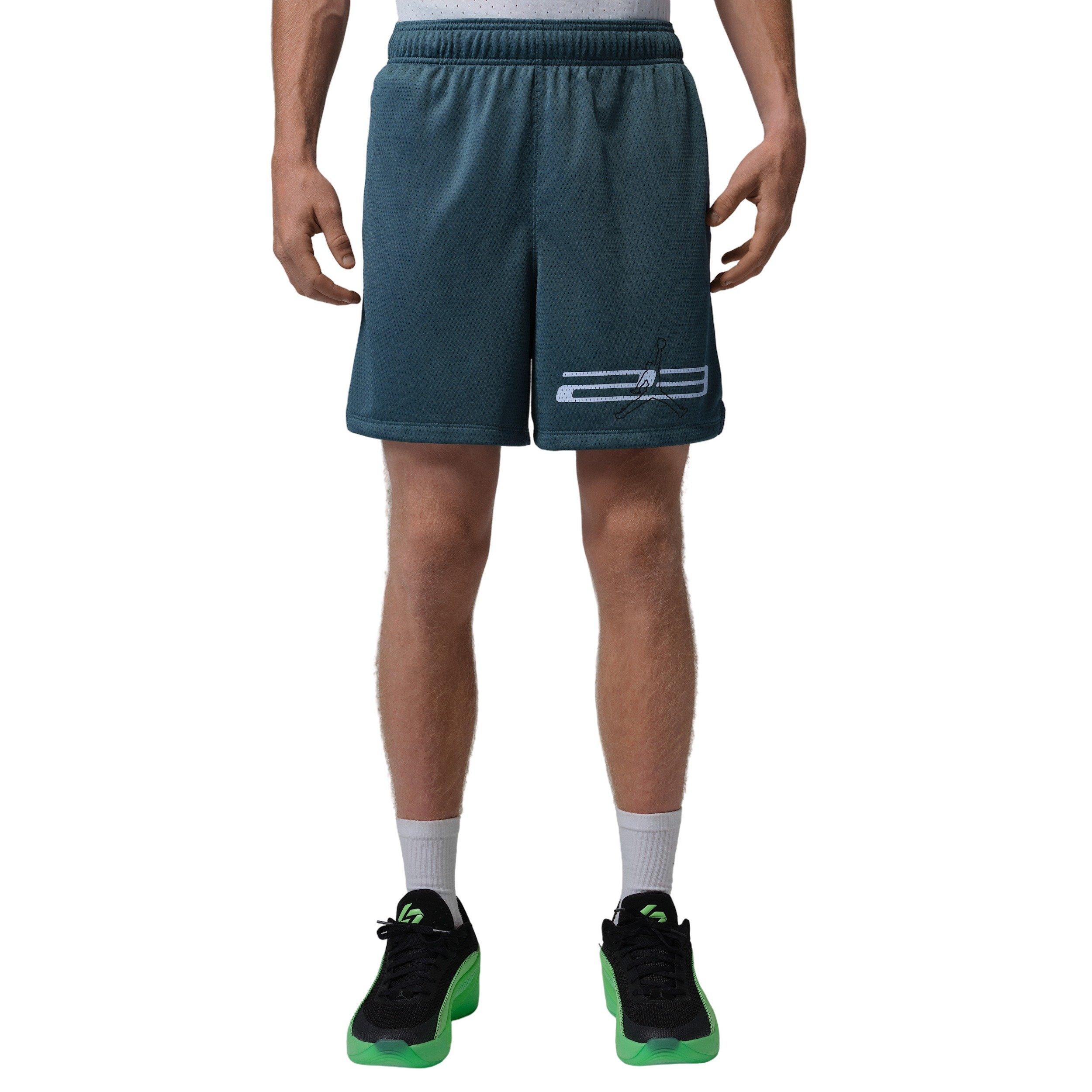 Jordan Men's Dri-FIT Mesh Graphic Shorts - BLUE Thumbnail View 3