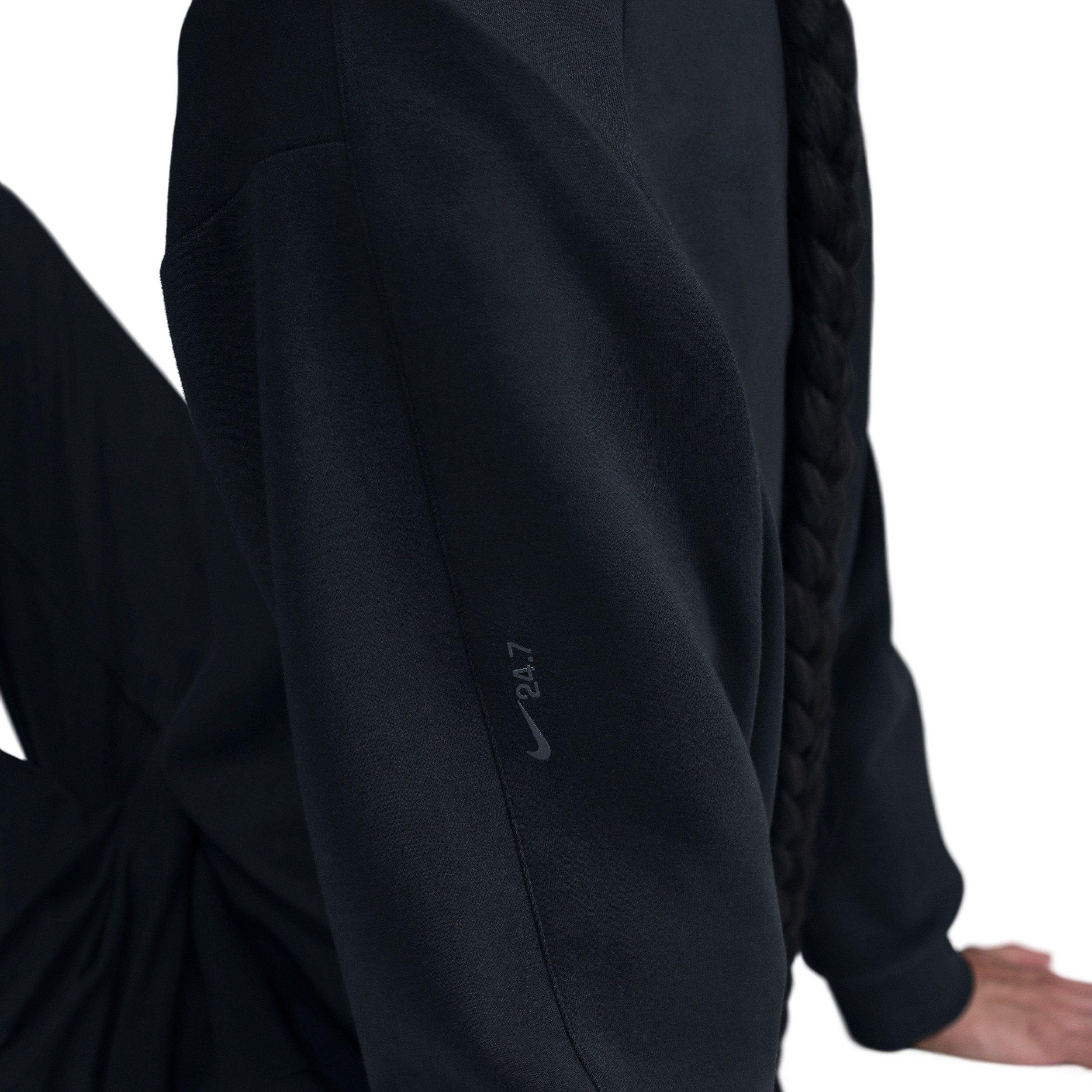 Nike Men's 24.7 ImpossiblySoft Dri-FIT Crew - BLACK Thumbnail View 6