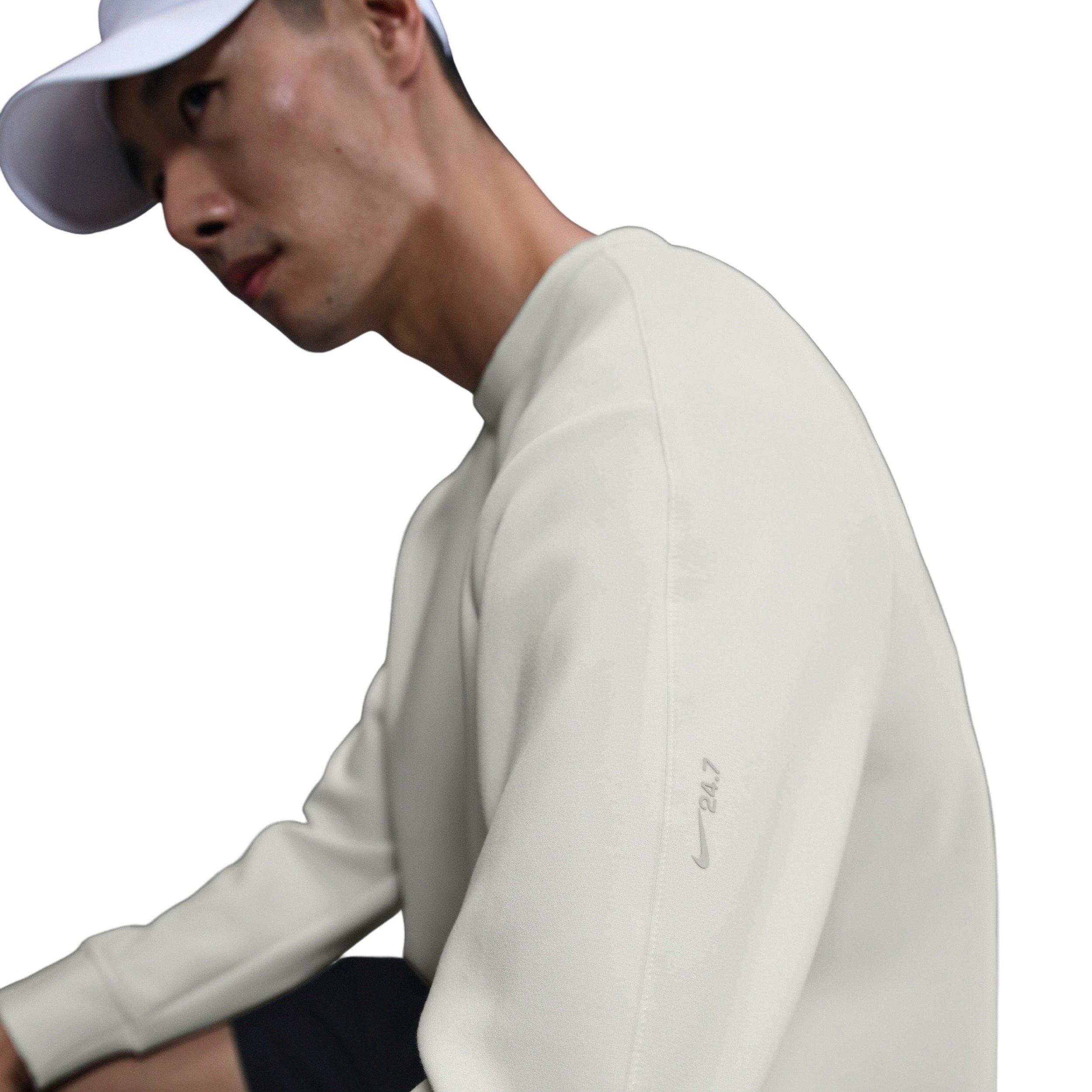 Nike Men's 24.7 ImpossiblySoft Dri-FIT Crew - WHITE Thumbnail View 3