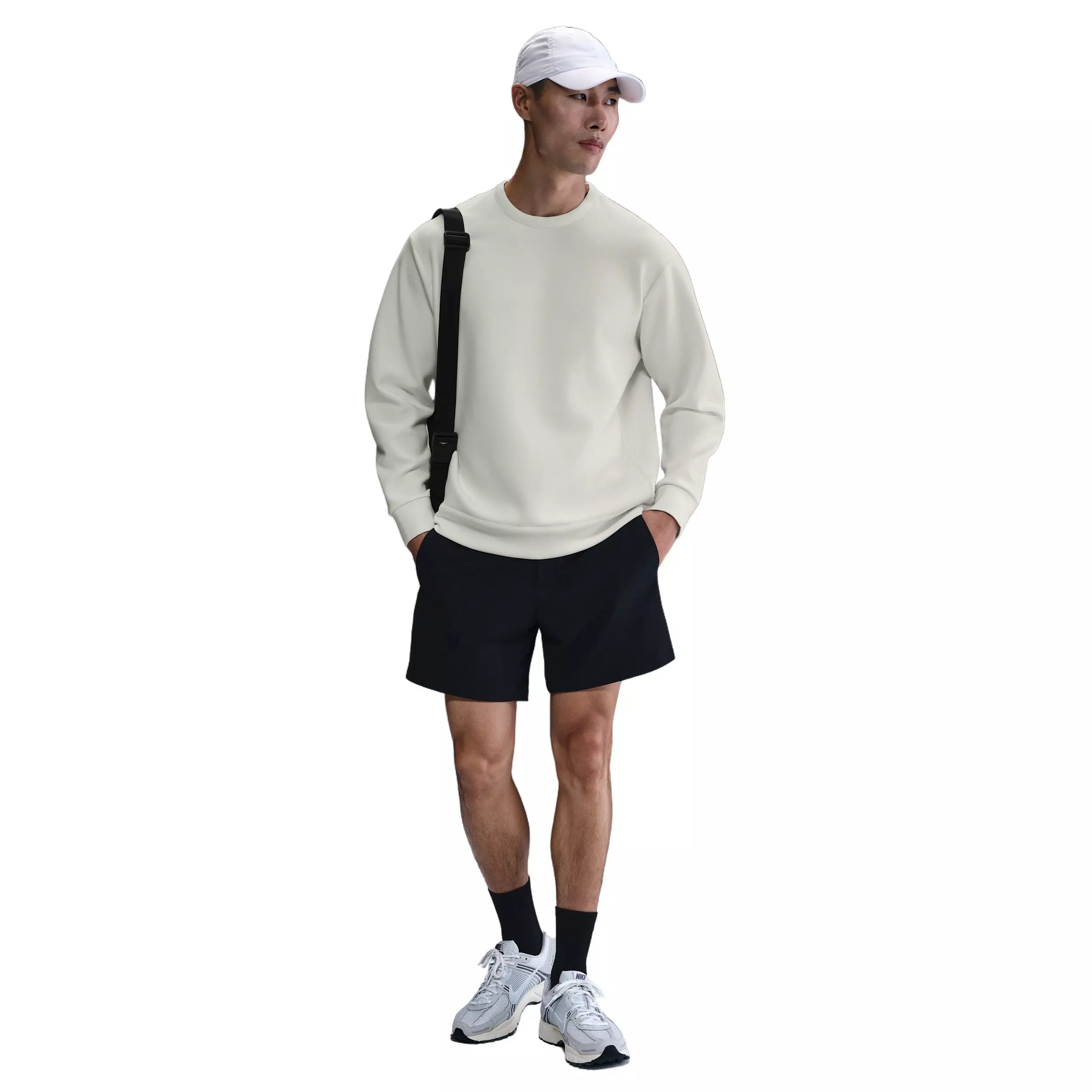 Nike Men's 24.7 ImpossiblySoft Dri-FIT Crew - WHITE