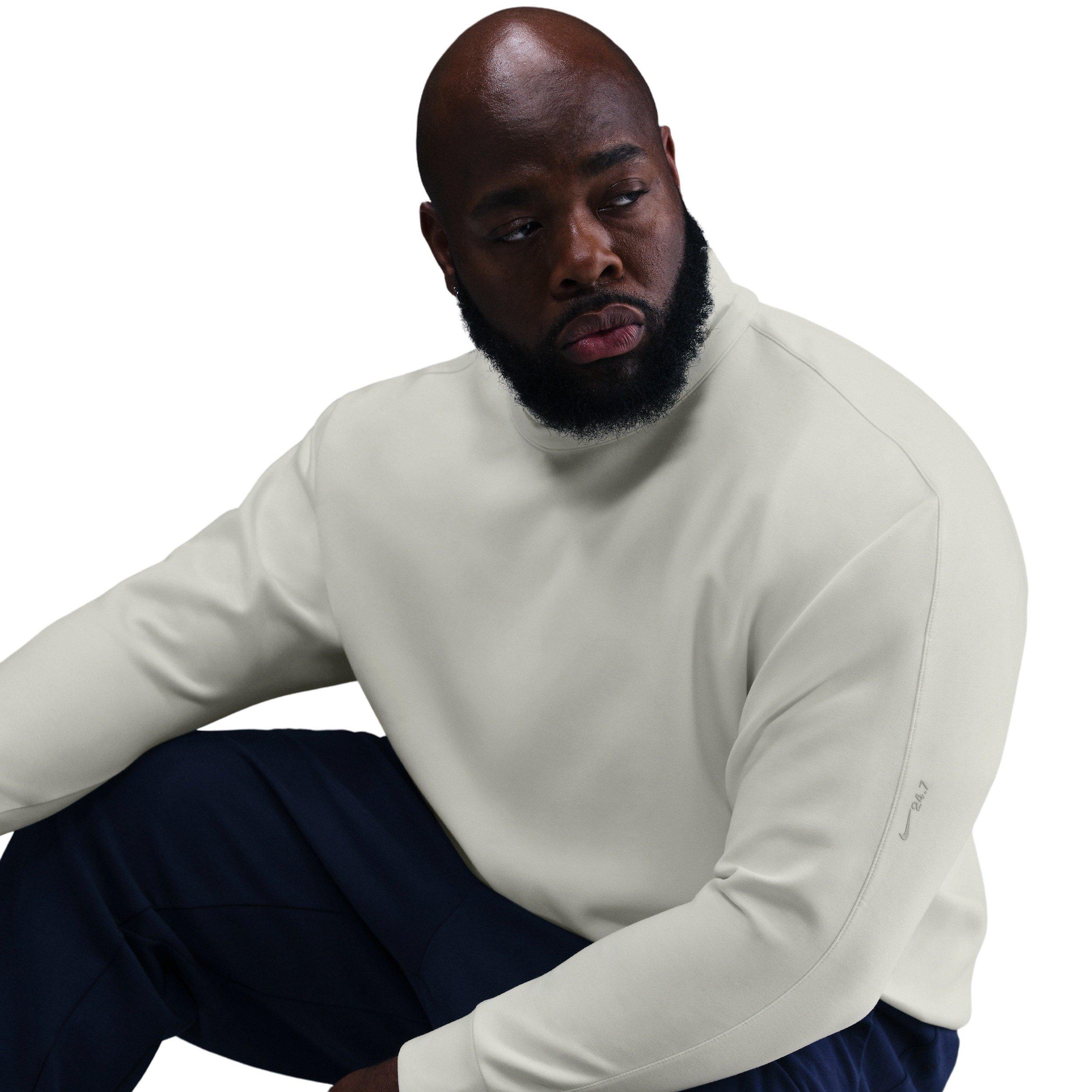 Nike Men's 24.7 ImpossiblySoft Dri-FIT Crew - WHITE Thumbnail View 8