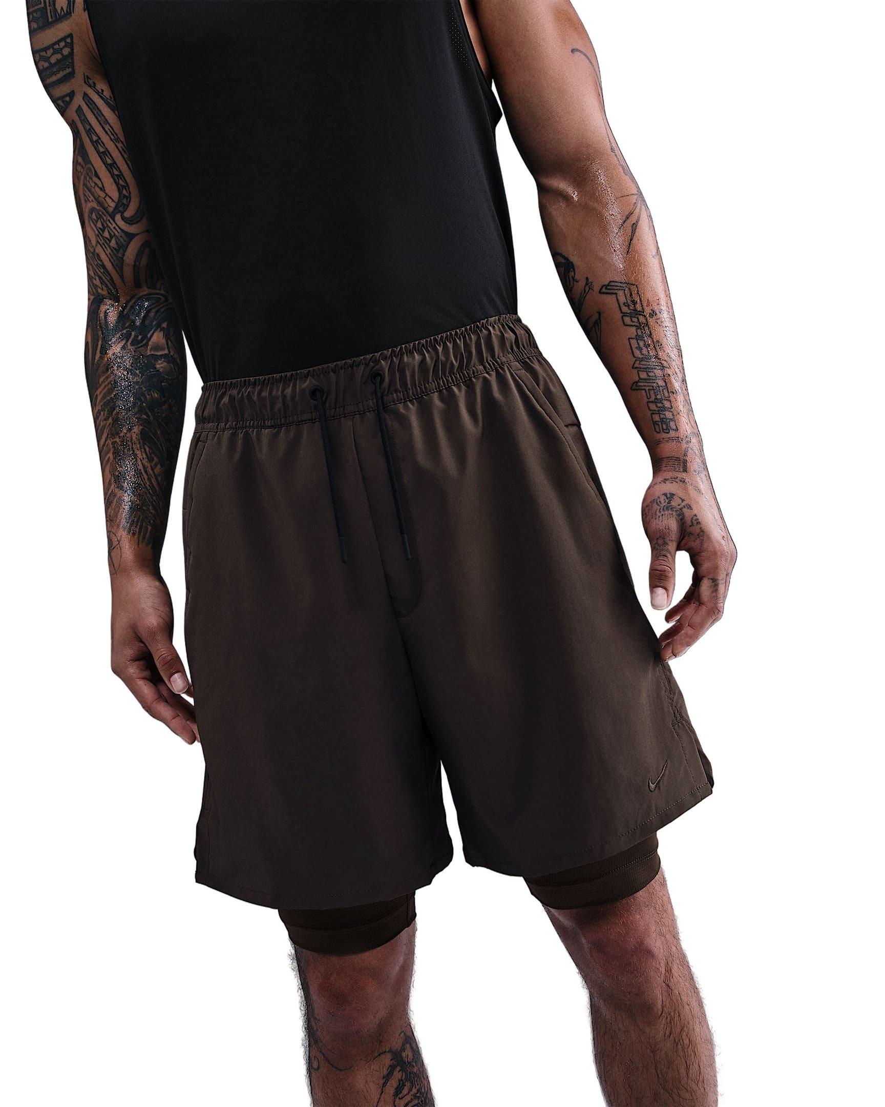 Nike Men's Unlimited Dri-FIT 7" 2-in-1 Versatile Shorts - BROWN Thumbnail View 1