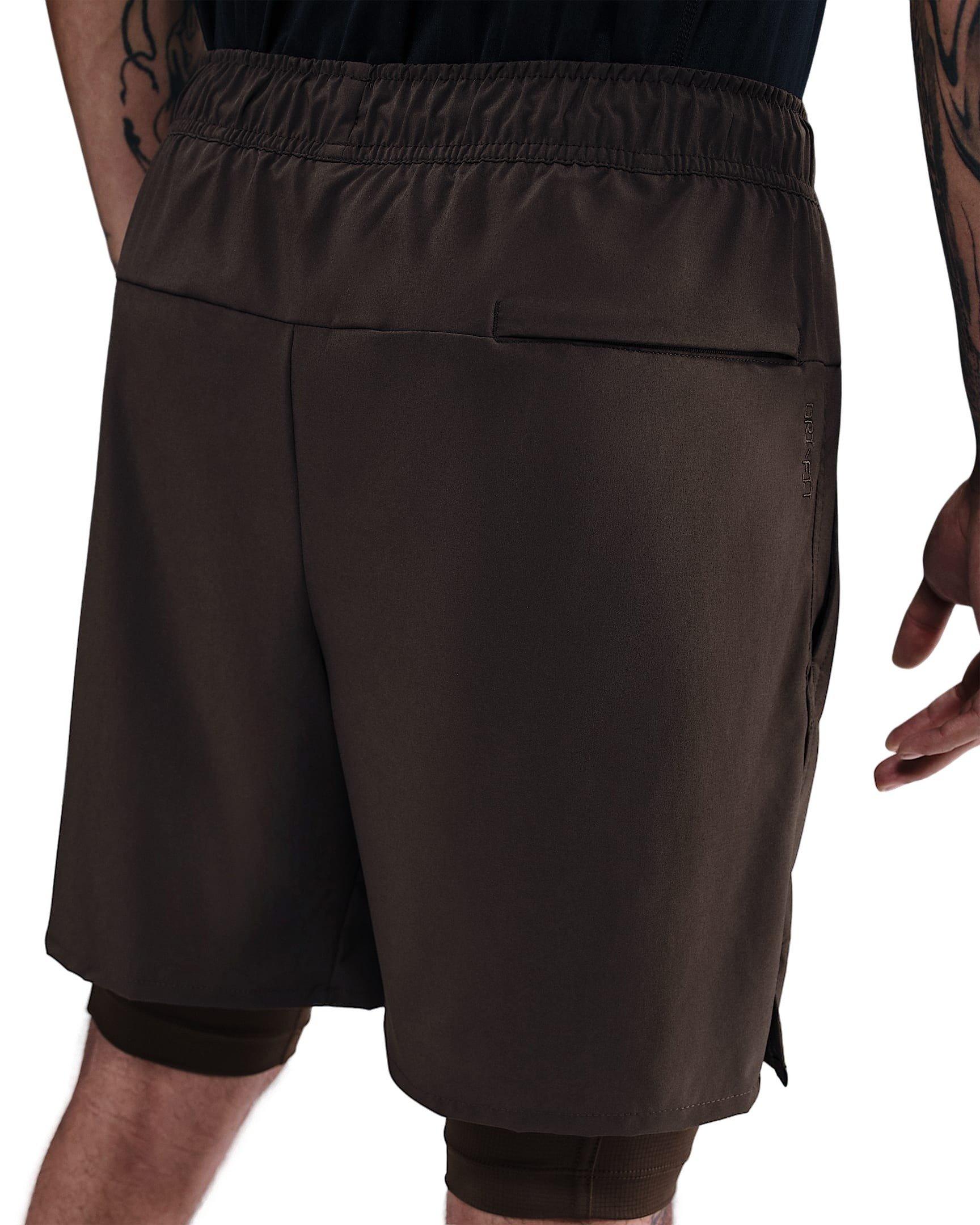 Nike Men's Unlimited Dri-FIT 7" 2-in-1 Versatile Shorts - BROWN Thumbnail View 2