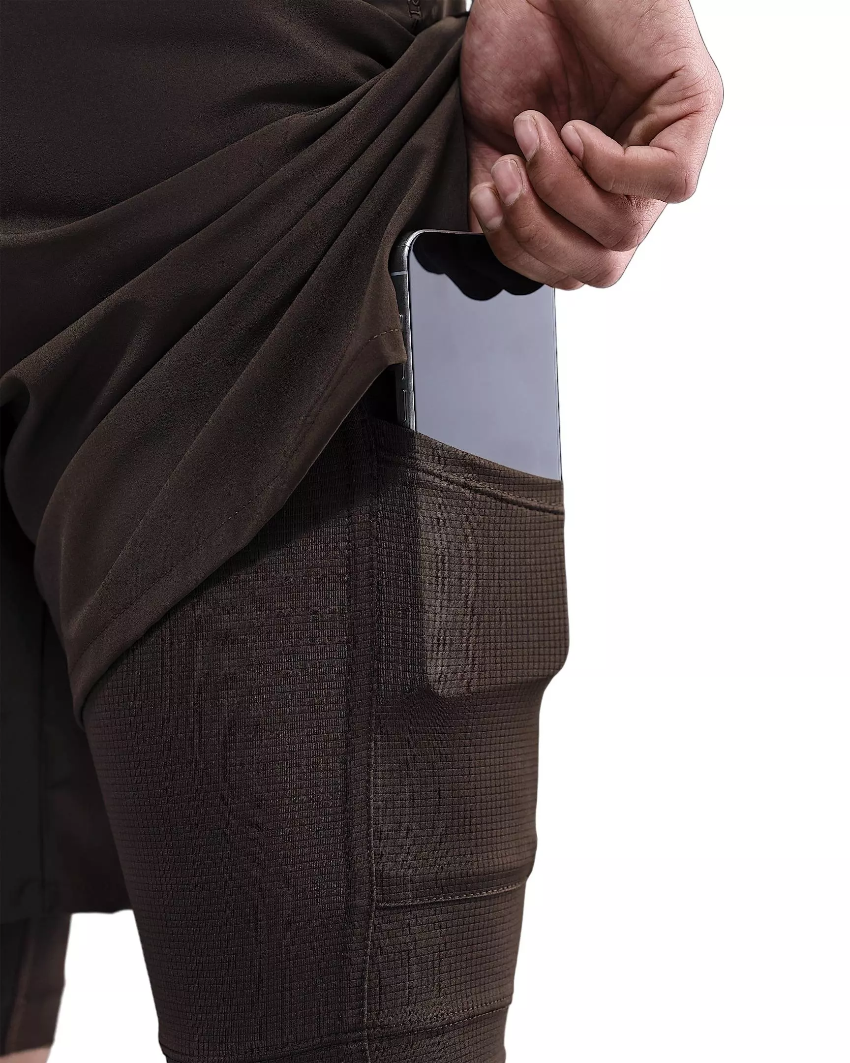 Nike Men's Unlimited Dri-FIT 7" 2-in-1 Versatile Shorts - BROWN