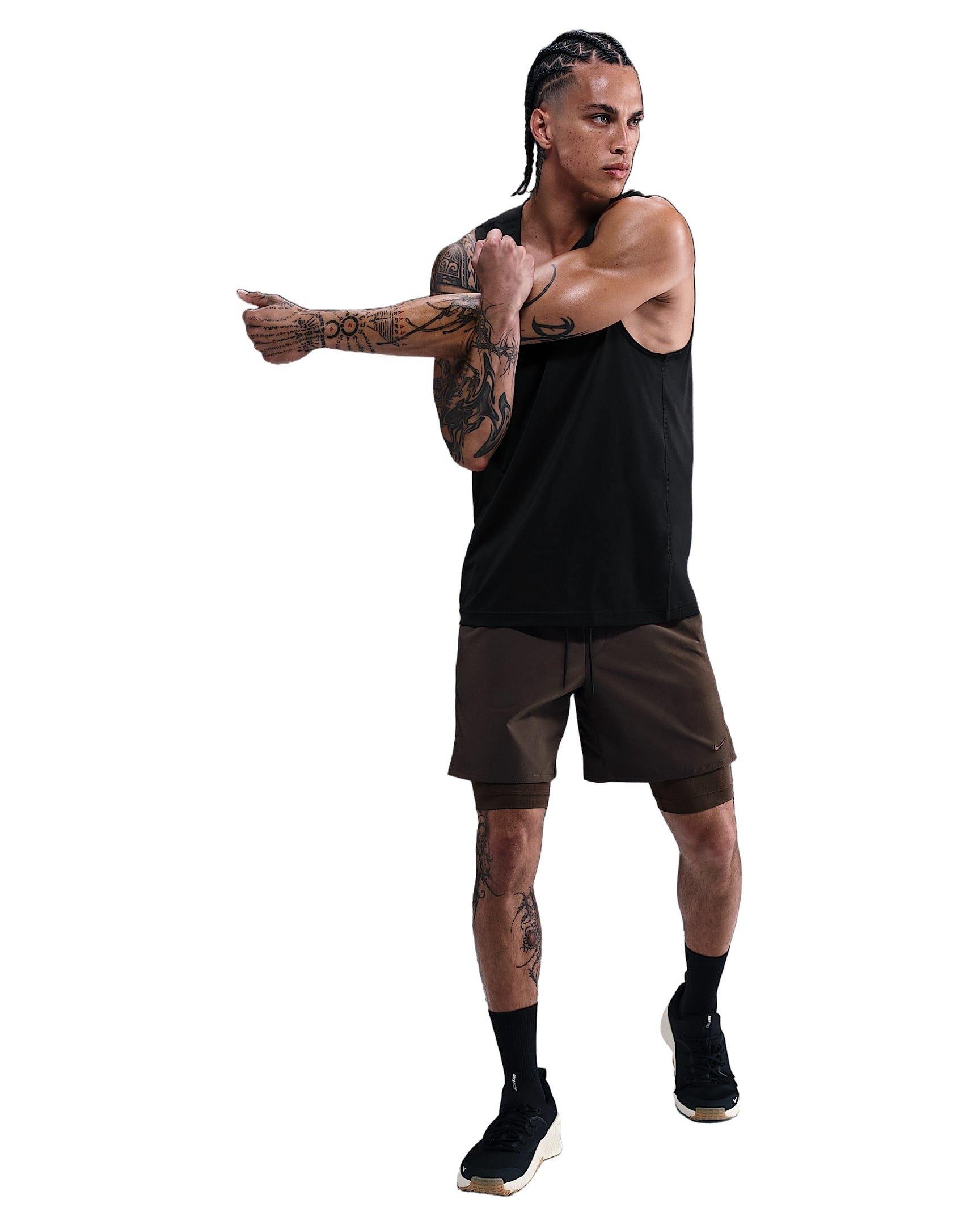 Nike Men's Unlimited Dri-FIT 7" 2-in-1 Versatile Shorts - BROWN Thumbnail View 5