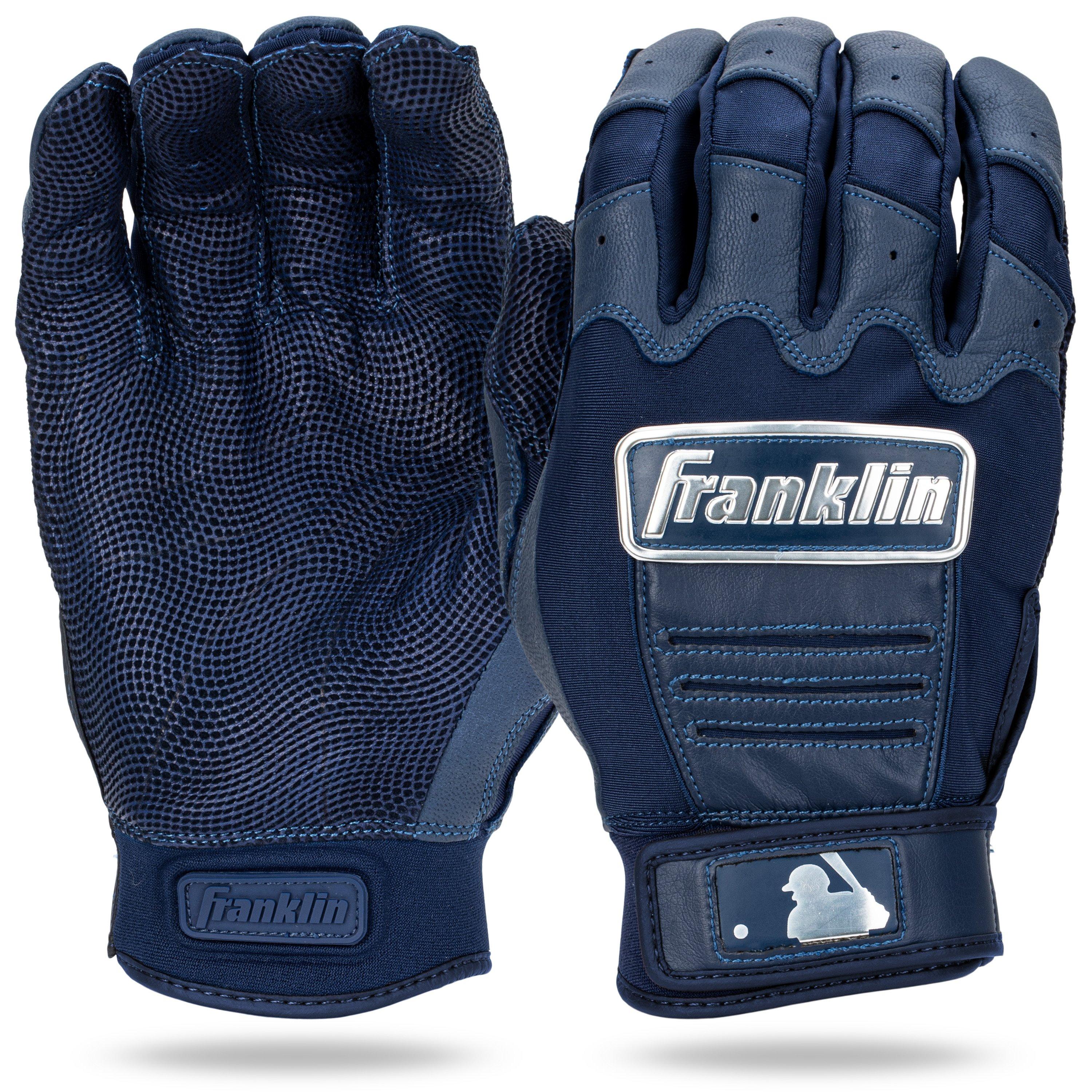 Franklin Youth CFX Pro Chrome Dip Baseball Batting Gloves - NAVY Thumbnail View 1