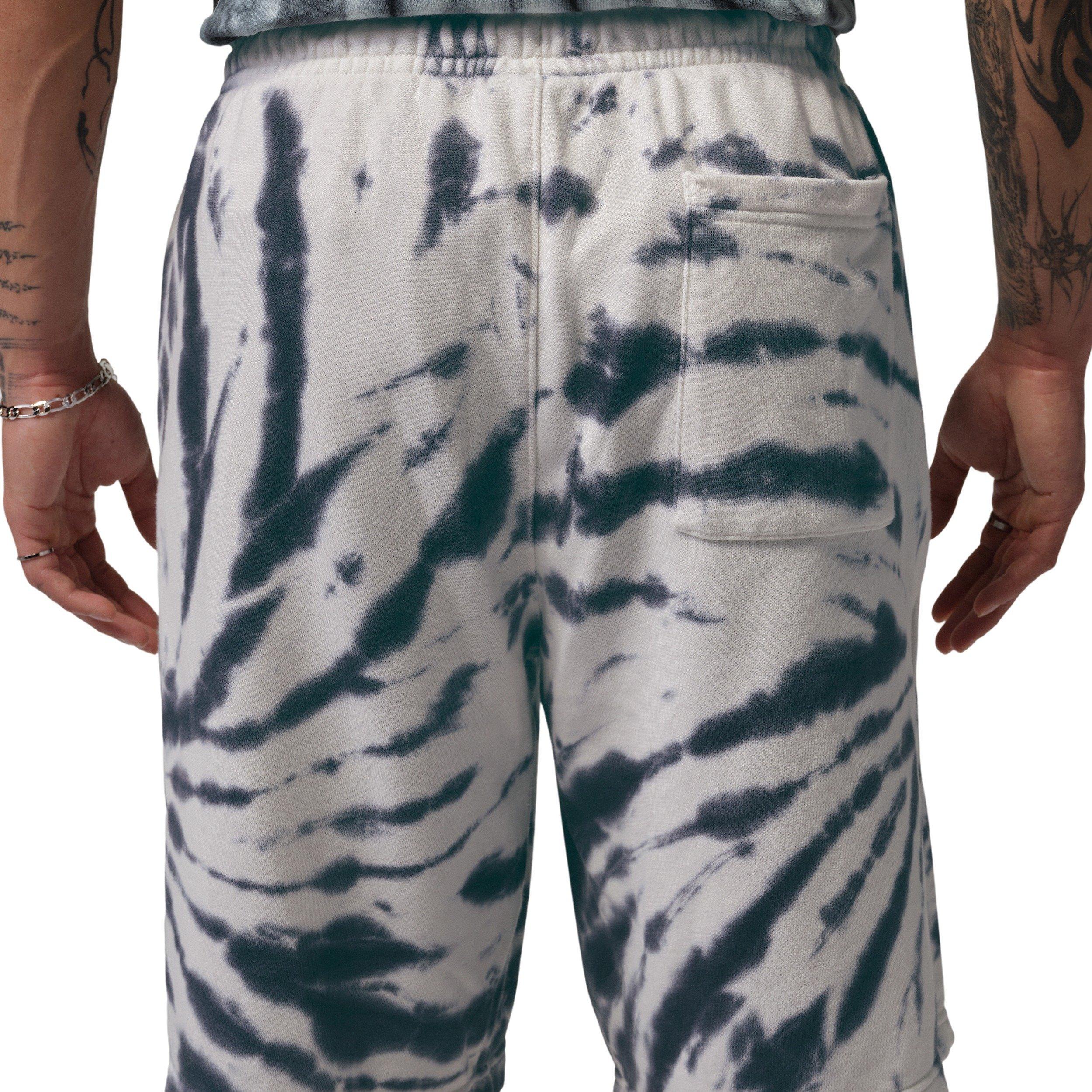 Jordan Men's Brooklyn Fleece Tie-Dye Festival Shorts - WHITE Thumbnail View 2