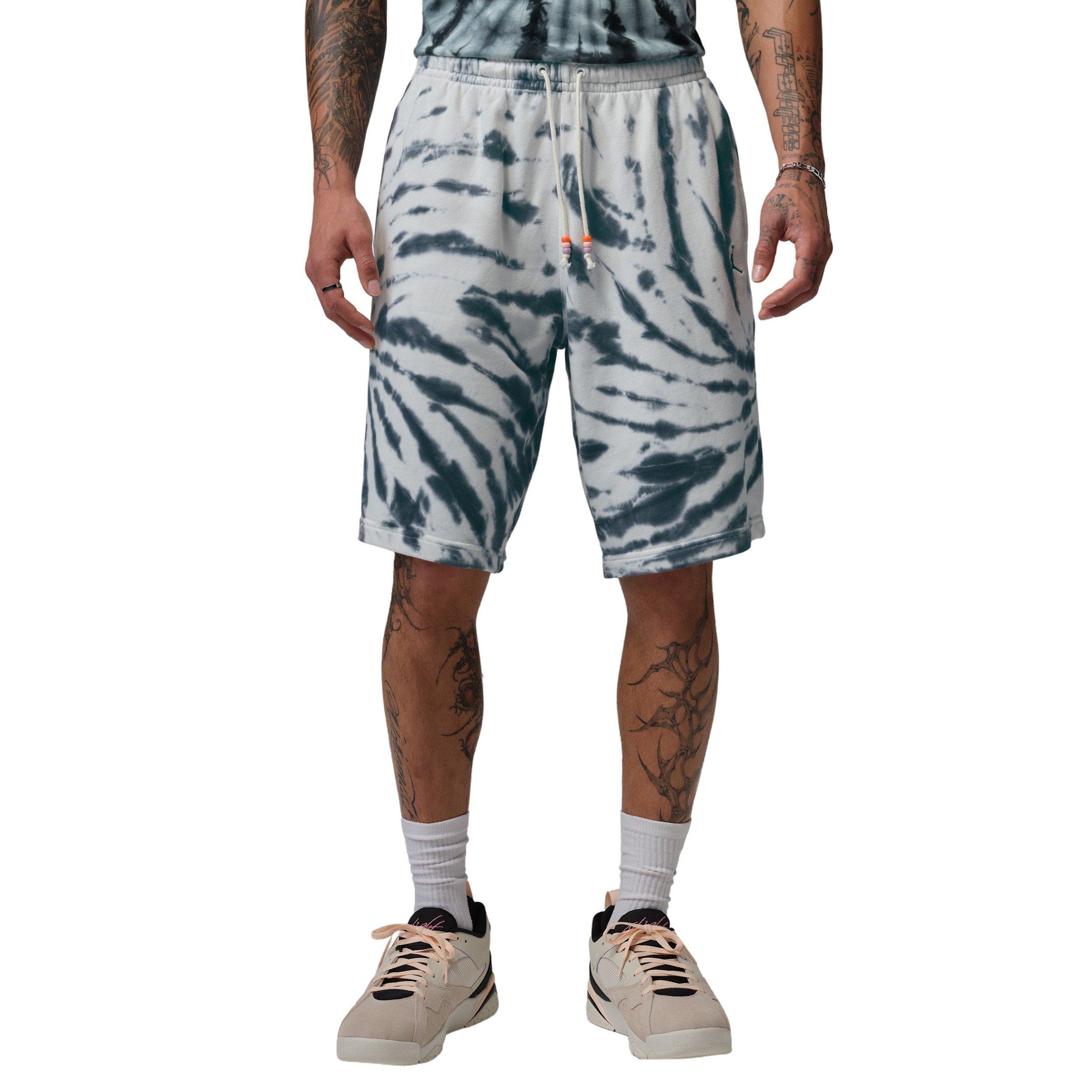 Jordan Men's Brooklyn Fleece Tie-Dye Festival Shorts - WHITE Thumbnail View 3