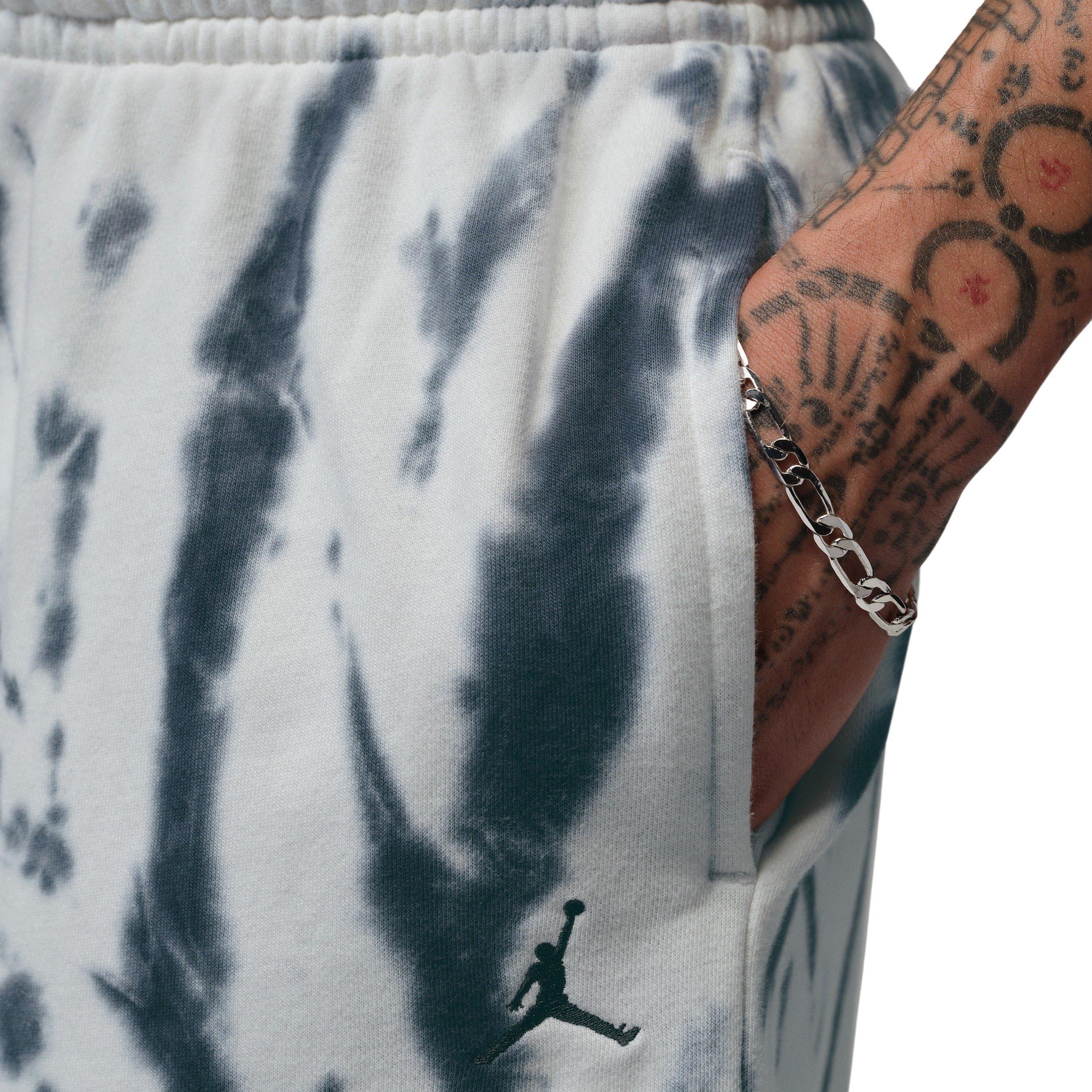 Jordan Men's Brooklyn Fleece Tie-Dye Festival Shorts - WHITE Thumbnail View 4