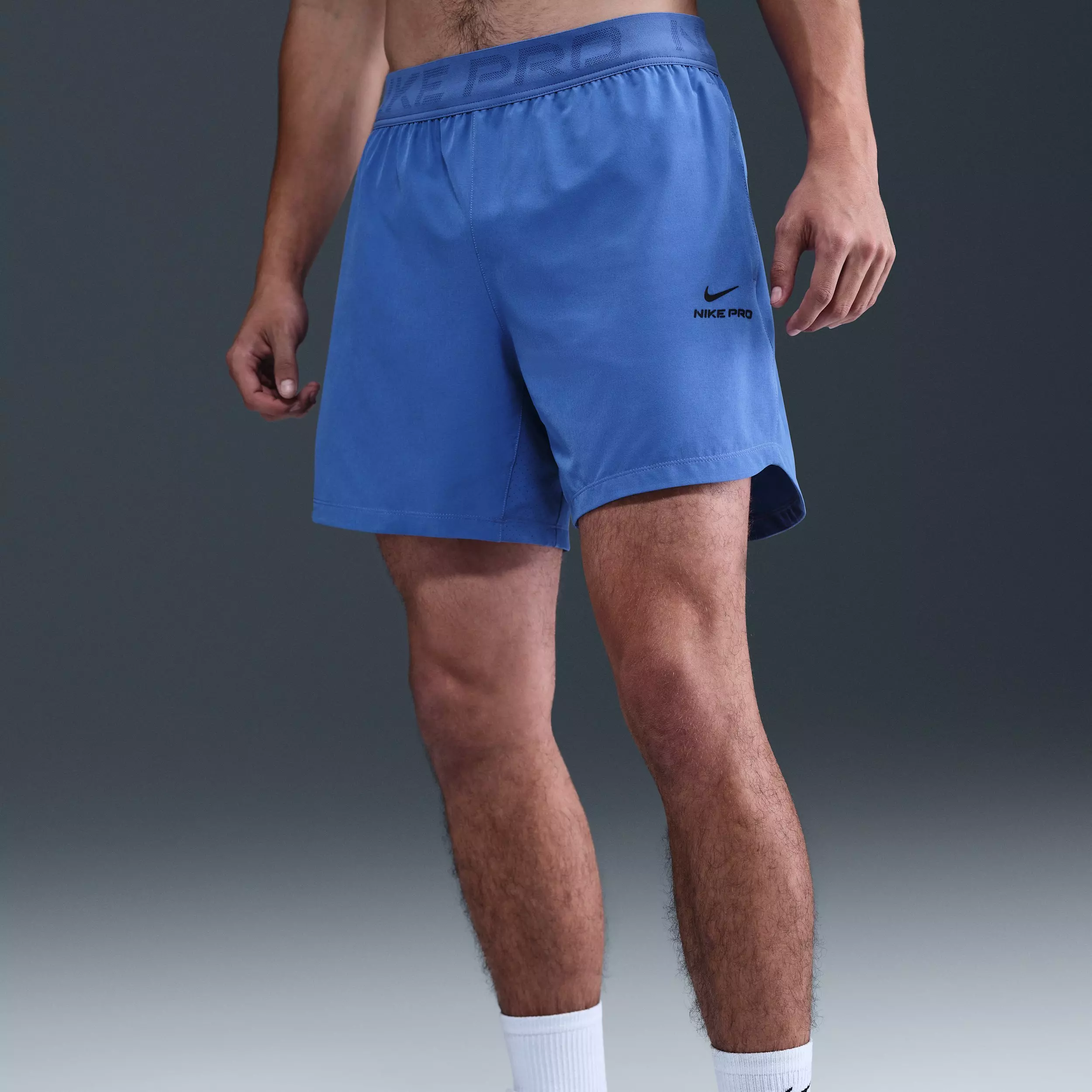 Nike Men's Pro Training Dri-FIT 6" Shorts - BLUE