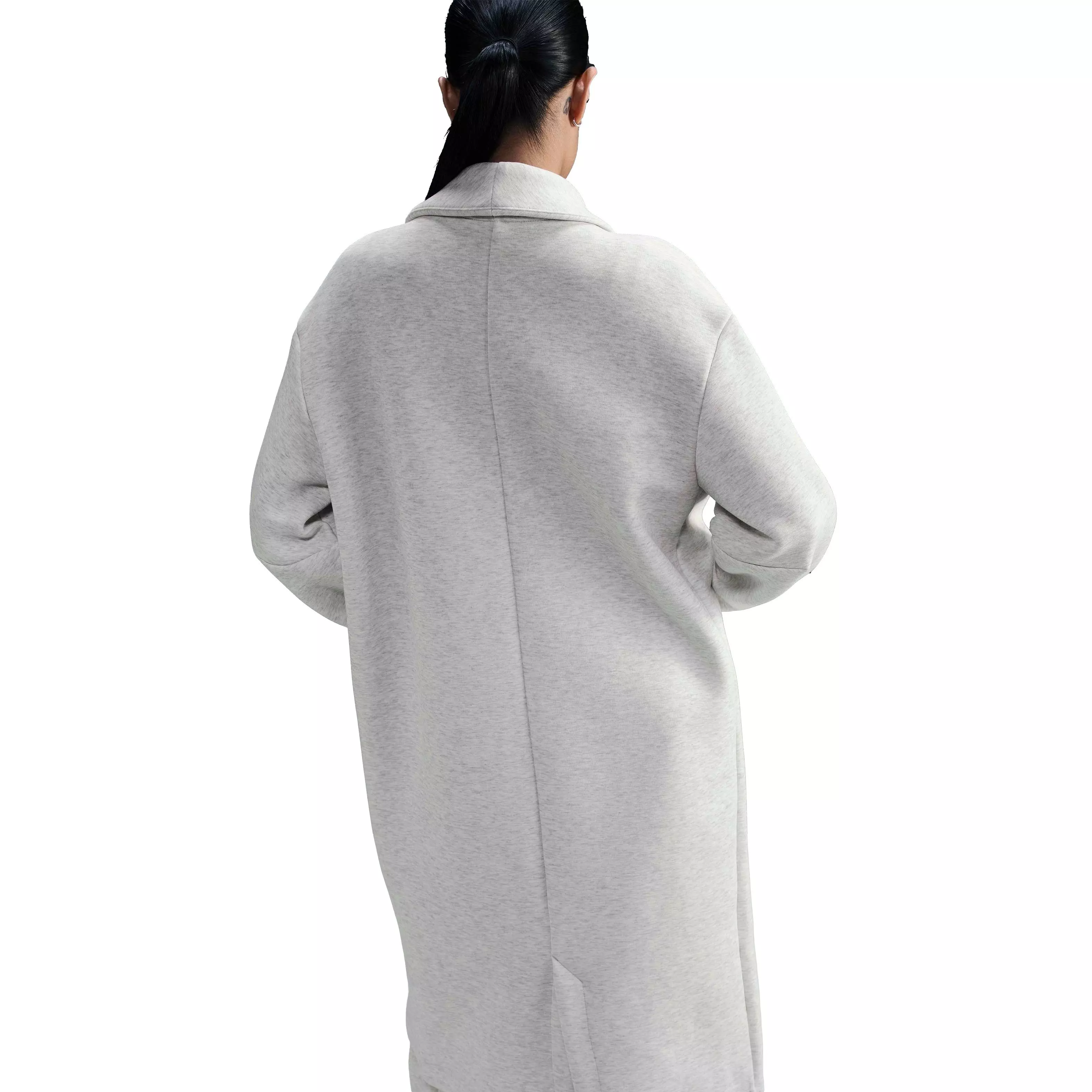Nike Women's Sportswear Tech Fleece Oversized Duster Jacket - Lt Grey - LT GREY