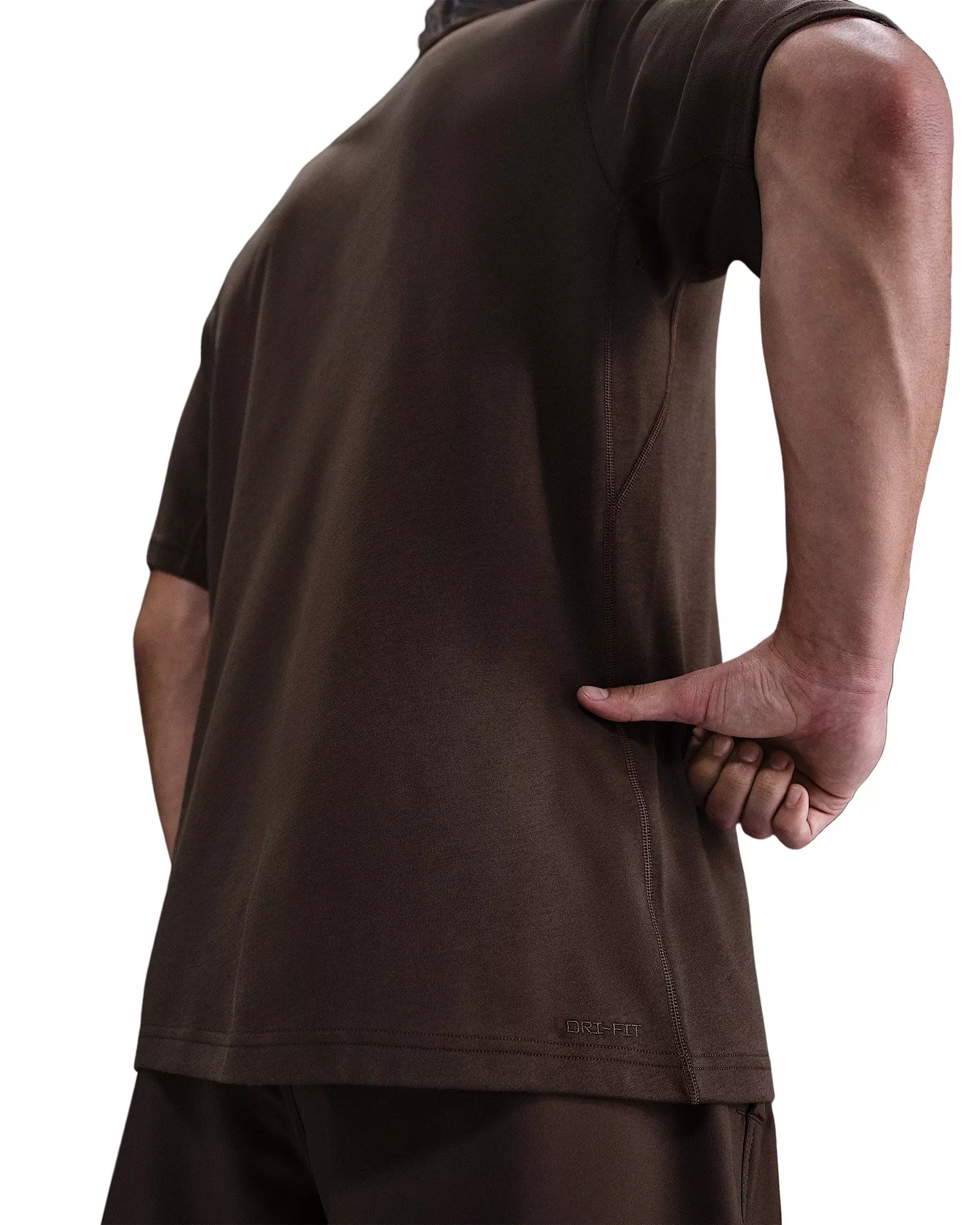 Nike Men's Primary Dri-FIT Short-Sleeve Versatile Top - BROWN