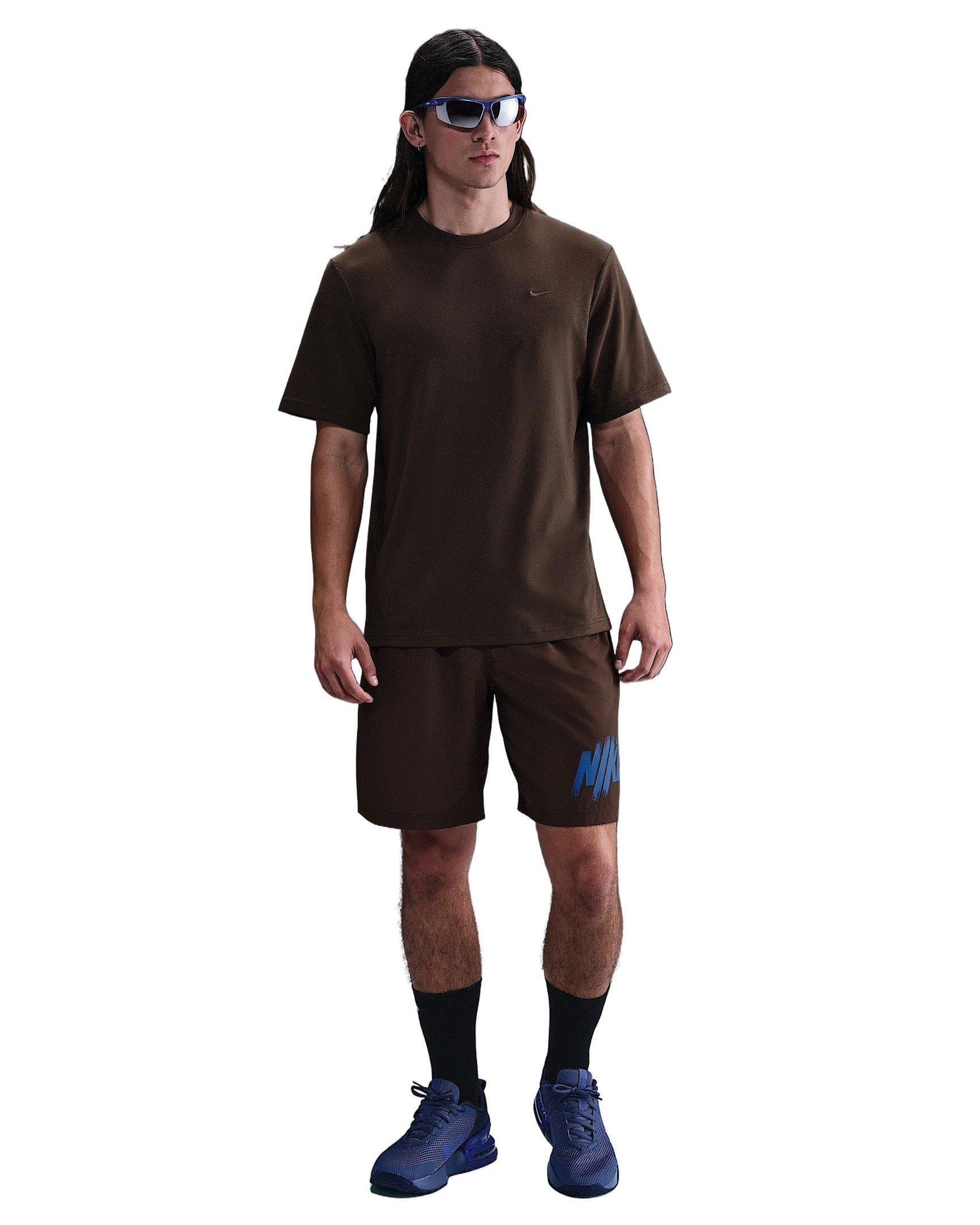 Nike Men's Primary Dri-FIT Short-Sleeve Versatile Top - BROWN Thumbnail View 4