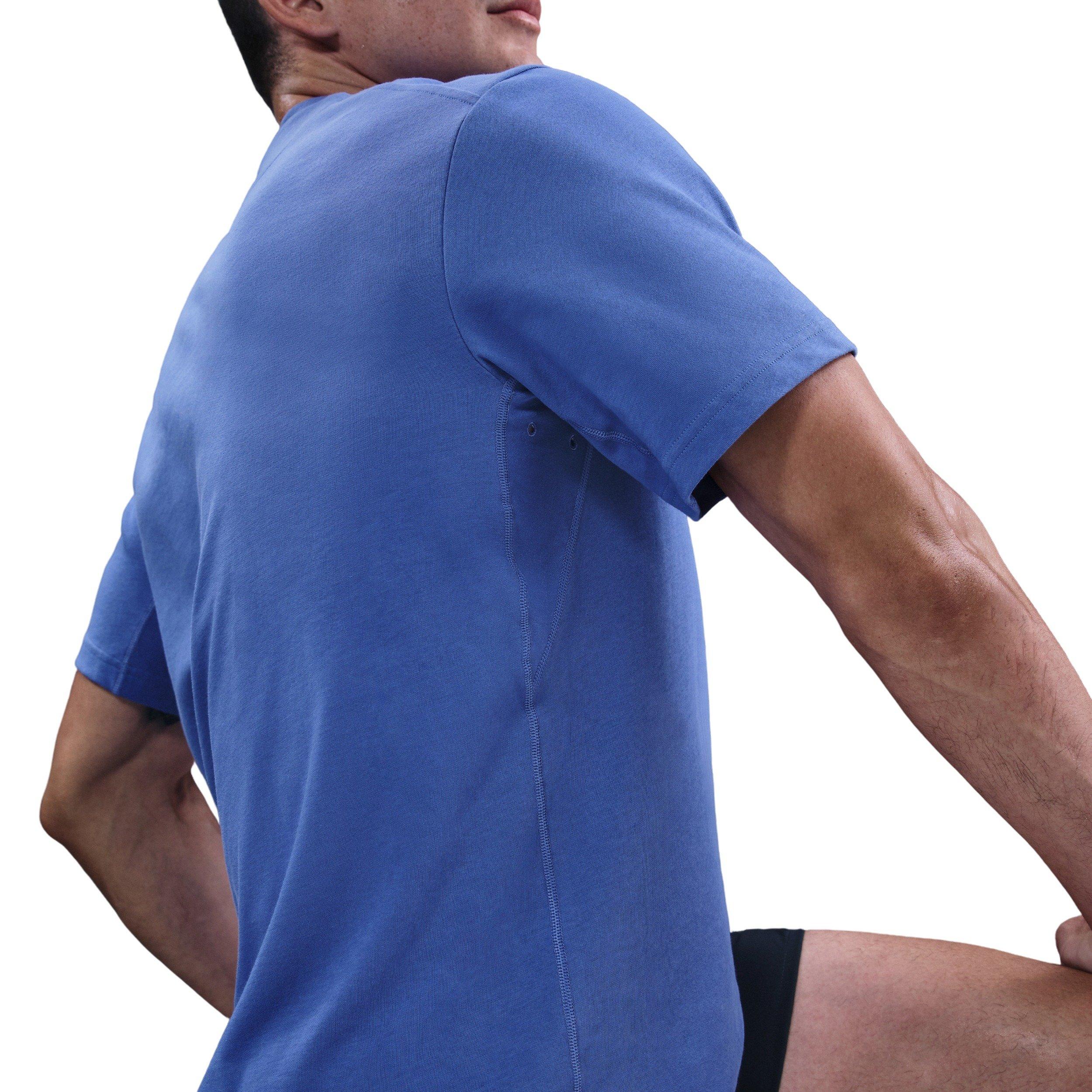 Nike Men's Primary Dri-FIT Short-Sleeve Versatile Top - BLUE Thumbnail View 2