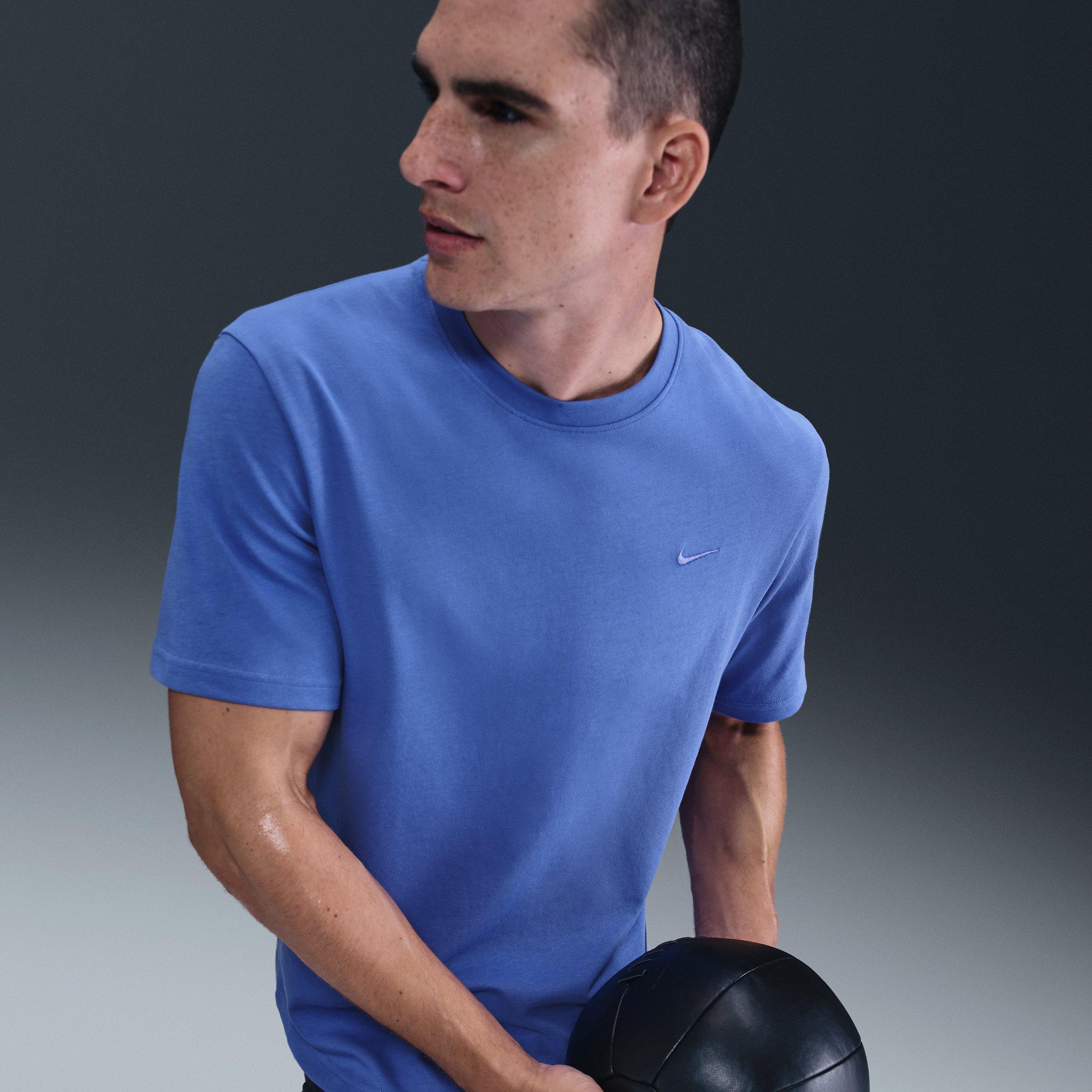 Nike Men's Primary Dri-FIT Short-Sleeve Versatile Top - BLUE Thumbnail View 3