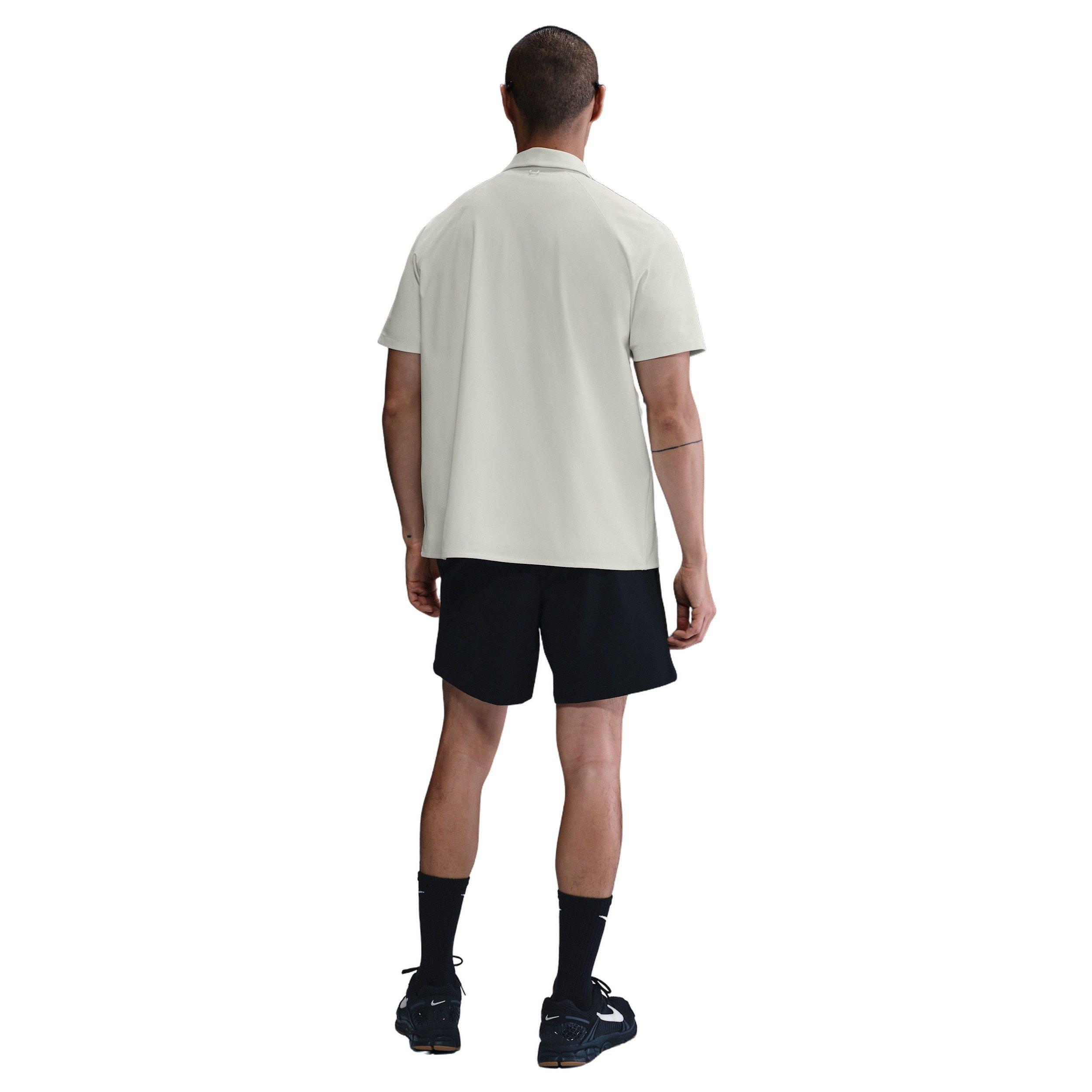 Nike Men's 24.7 PerfectStretch Dri-FIT Short-Sleeve Snap-Down Top - WHITE Thumbnail View 5