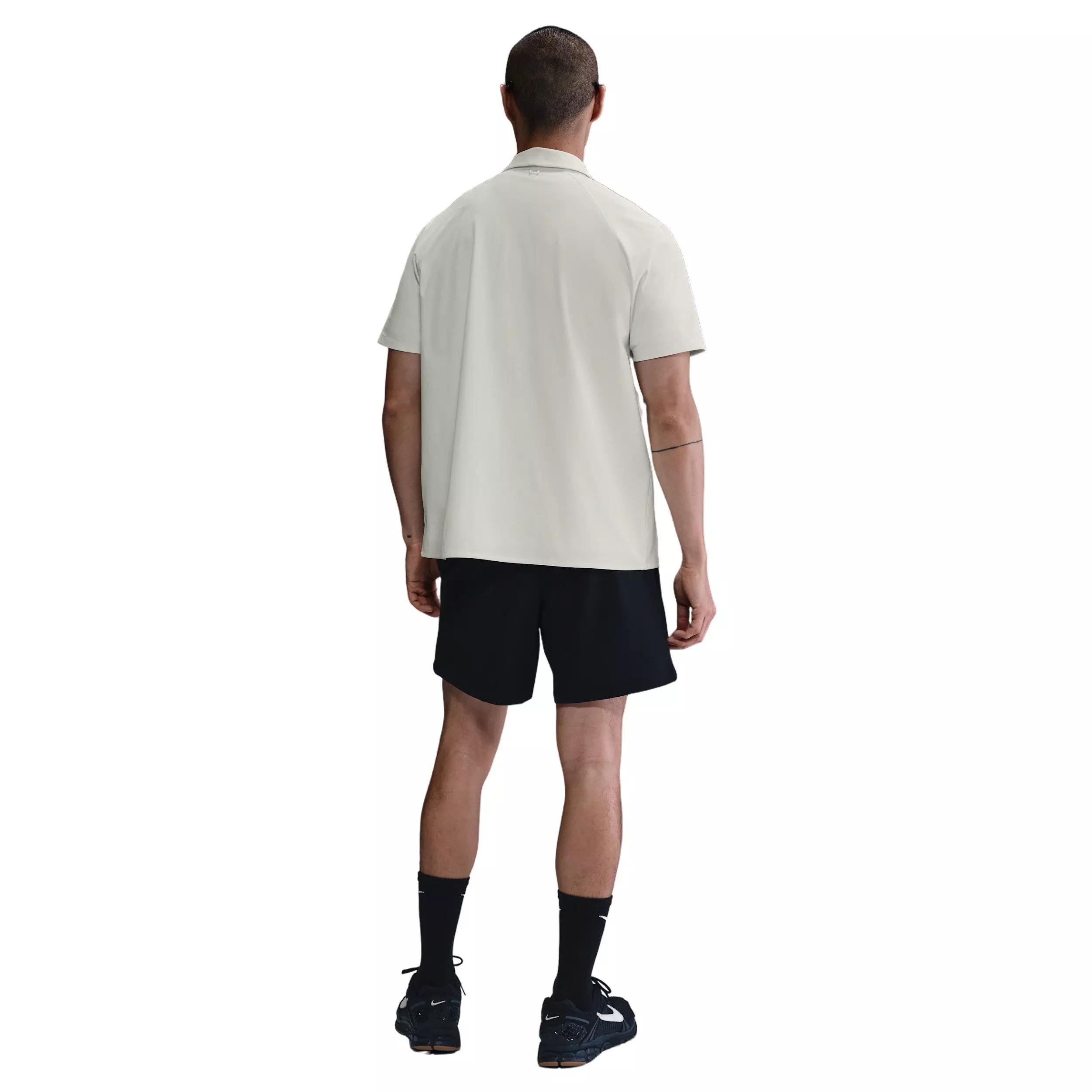 Nike Men's 24.7 PerfectStretch Dri-FIT Short-Sleeve Snap-Down Top - WHITE