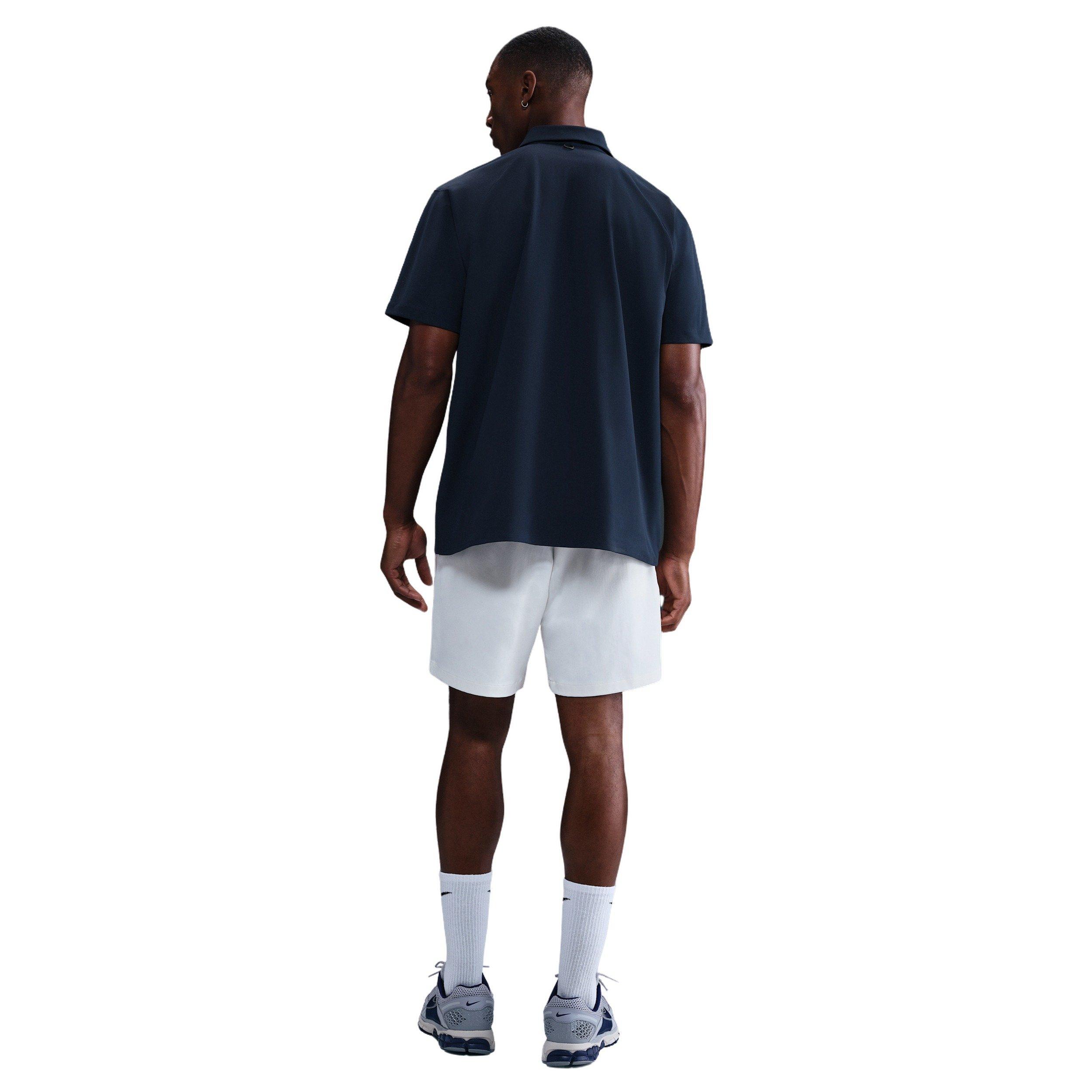 Nike Men's 24.7 PerfectStretch Dri-FIT Short-Sleeve Snap-Down Top - BLUE Thumbnail View 2