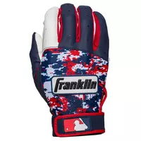Franklin Youth MLB Digitek Batting Gloves White/Navy/Red - WHITE/NAVY/RED