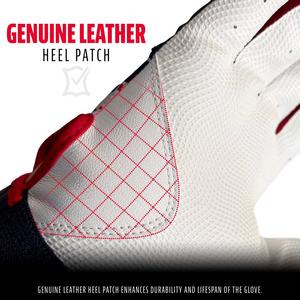 Franklin Youth MLB Digitek Batting Gloves White/Navy/Red