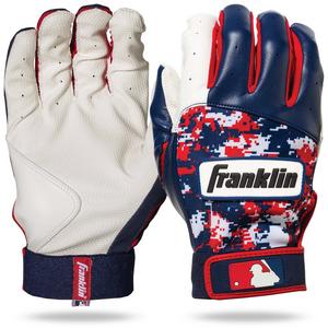 Franklin Youth MLB Digitek Batting Gloves White/Navy/Red