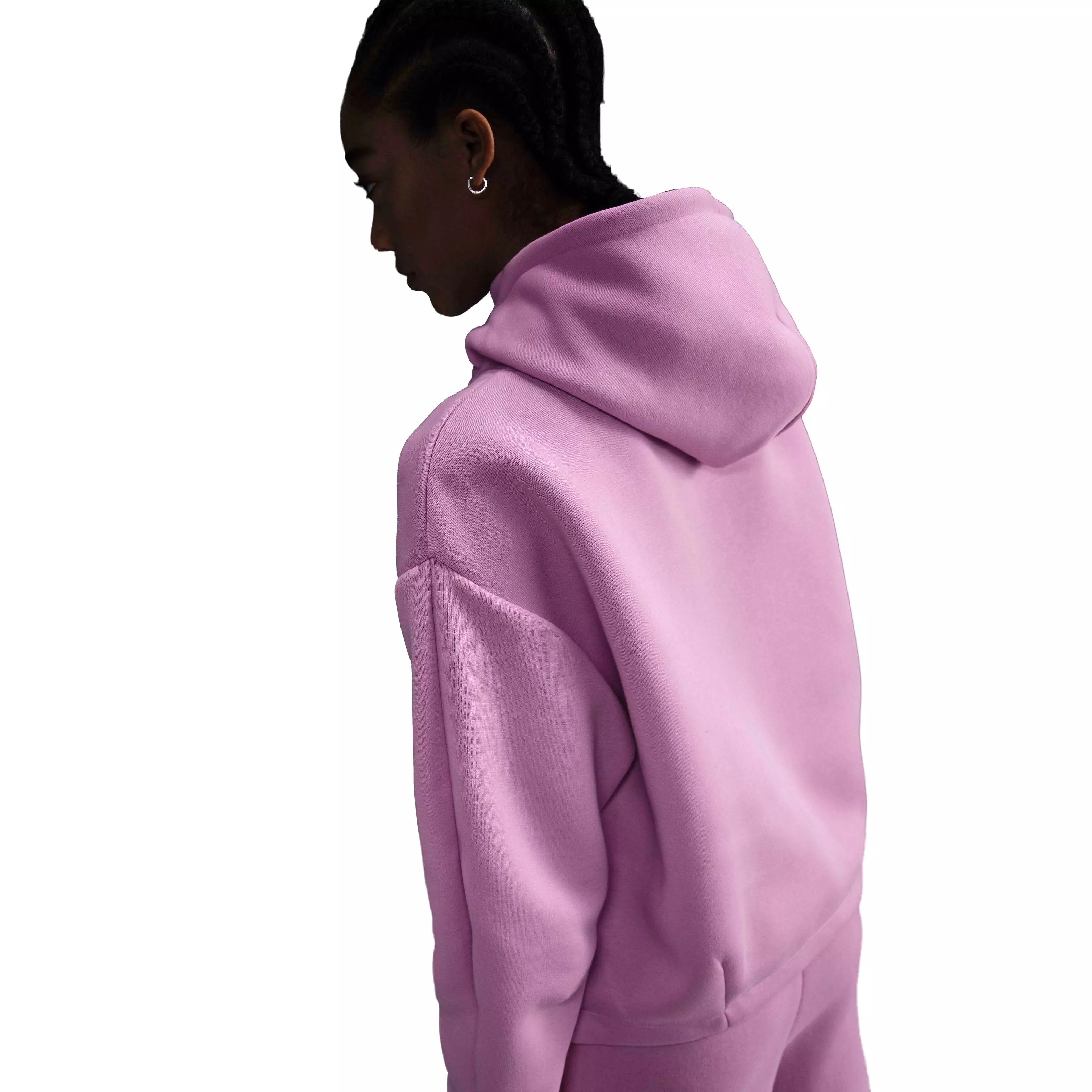 Nike Women's Sportswear Tech Fleece Oversized Hoodie - PINK/BLACK
