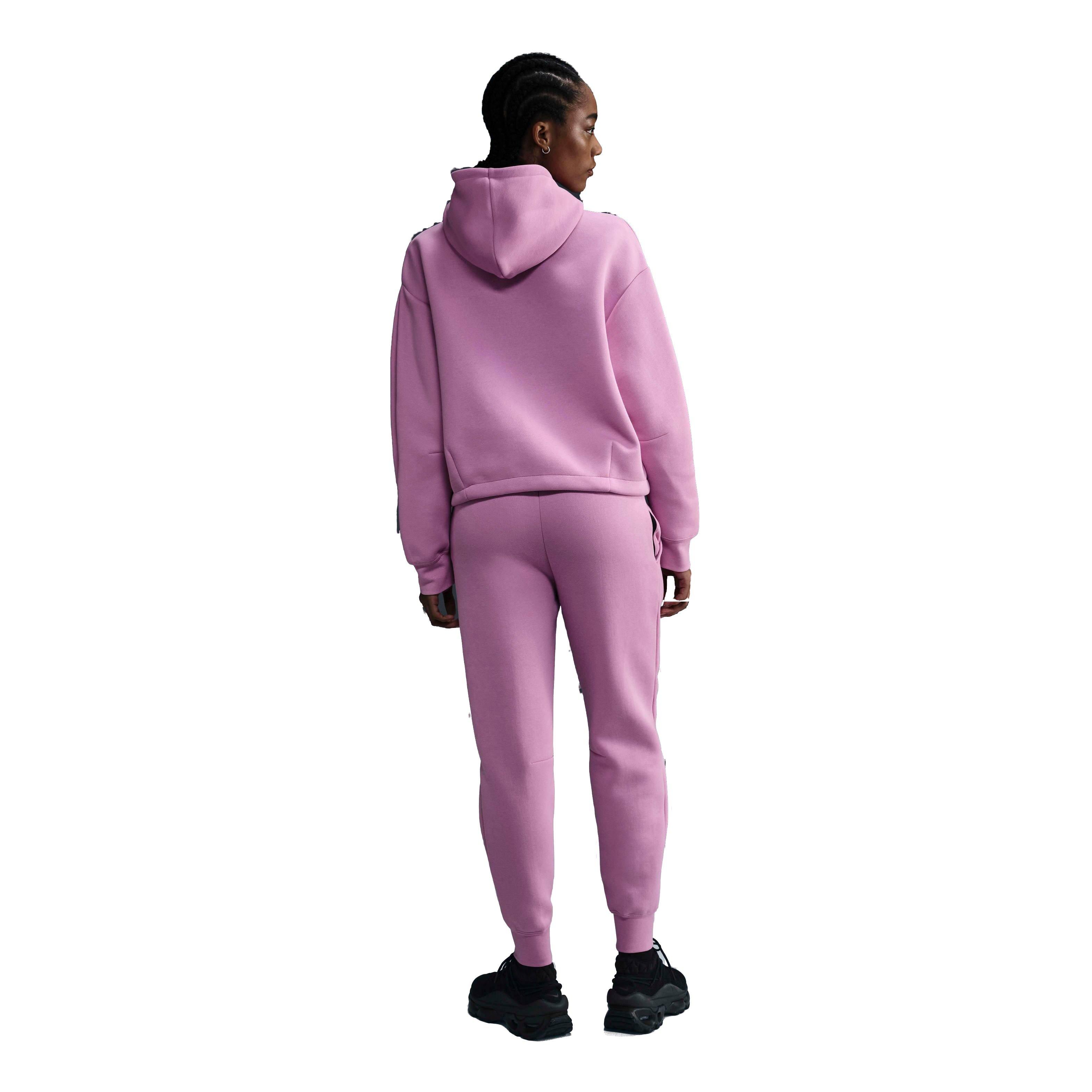 Nike Women's Sportswear Tech Fleece Oversized Hoodie - PINK/BLACK Thumbnail View 5