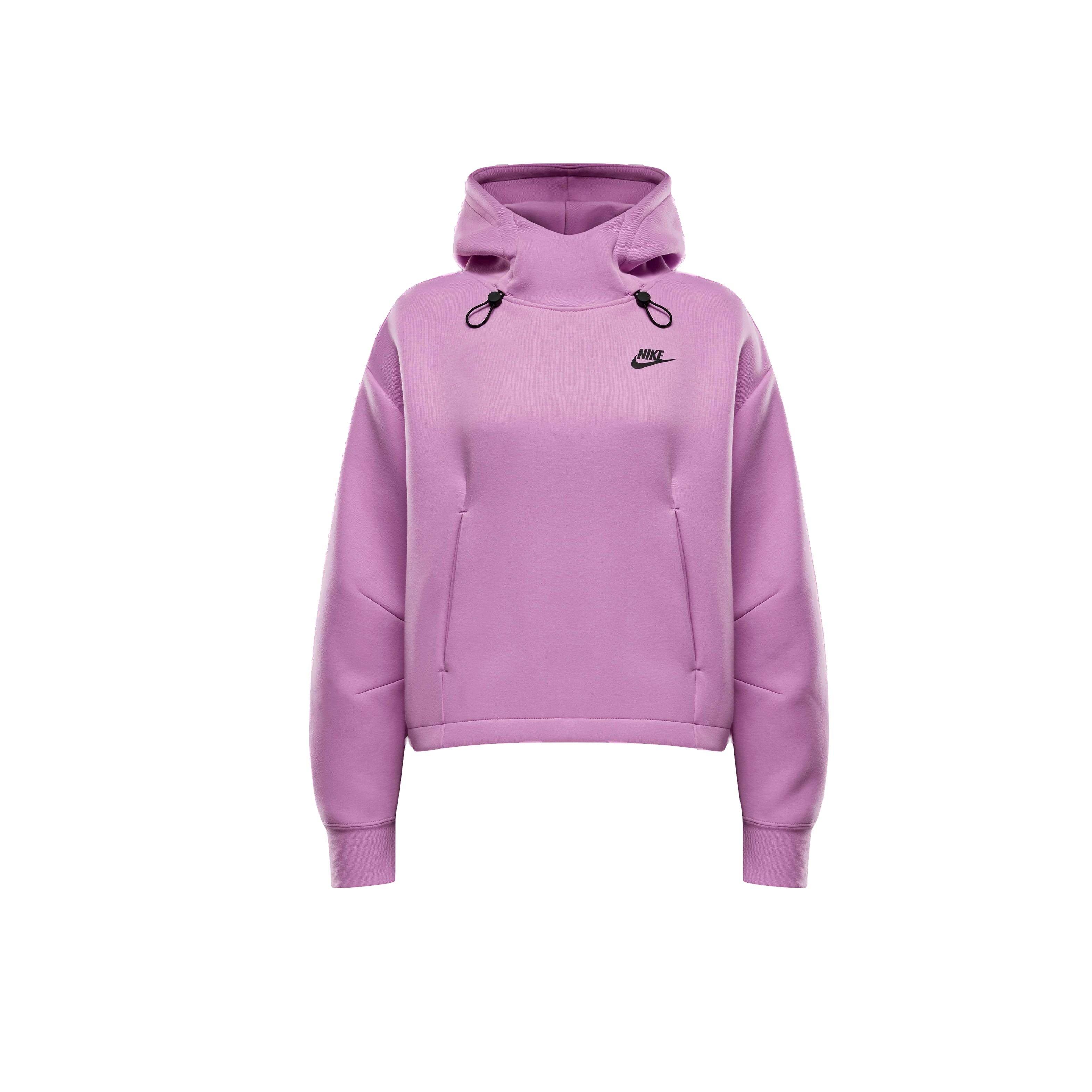 Nike Women's Sportswear Tech Fleece Oversized Hoodie - PINK/BLACK Thumbnail View 6