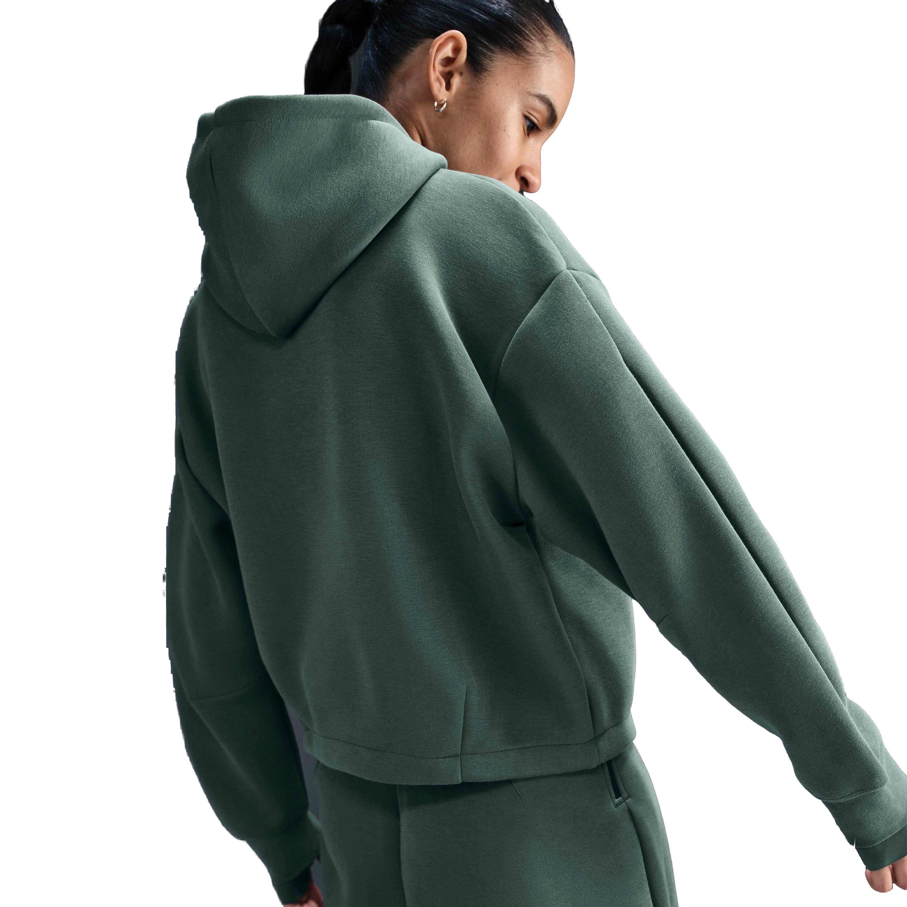 Nike Women's Sportswear Tech Fleece Oversized Hoodie - GREEN/BLACK Thumbnail View 2