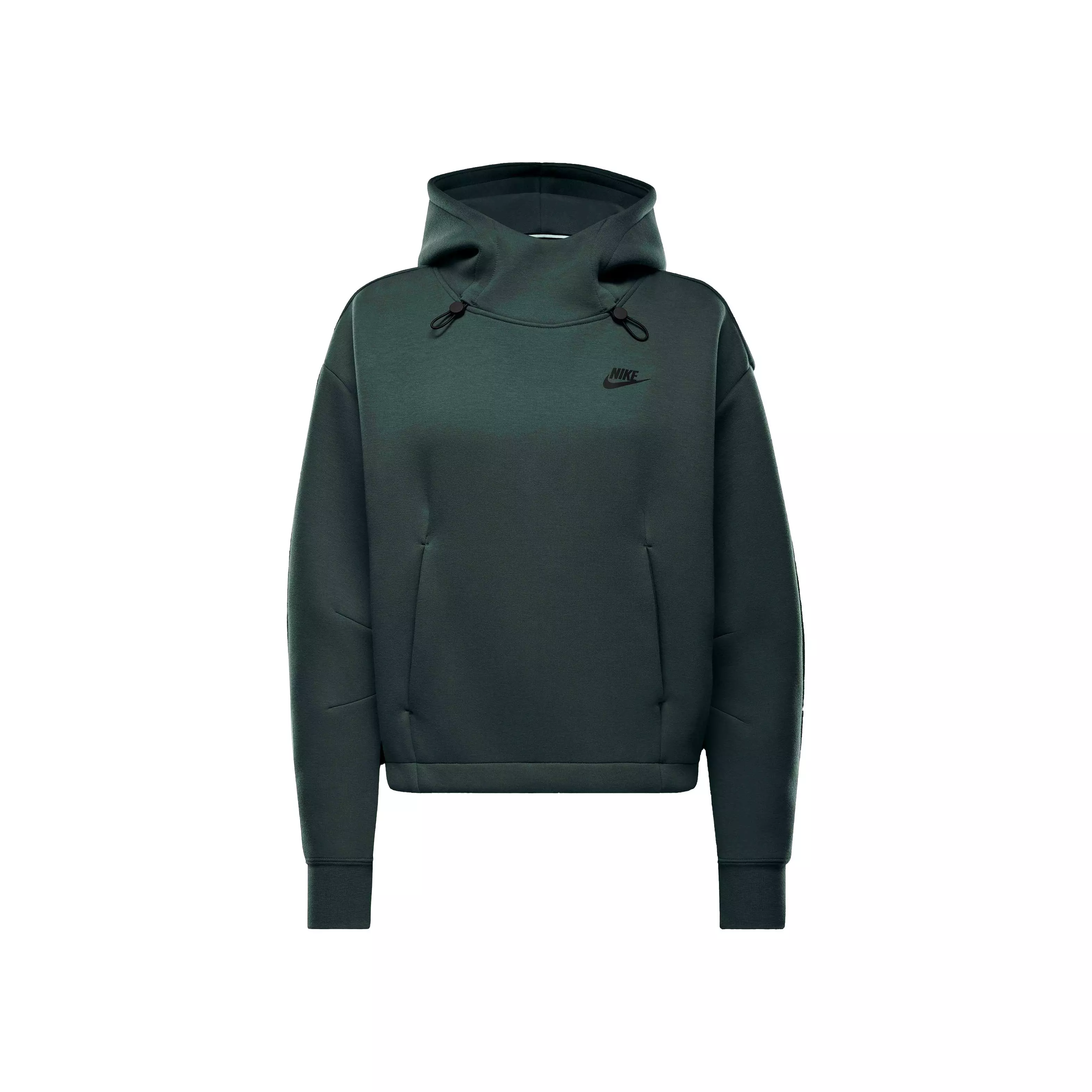 Nike Women's Sportswear Tech Fleece Oversized Hoodie - GREEN/BLACK
