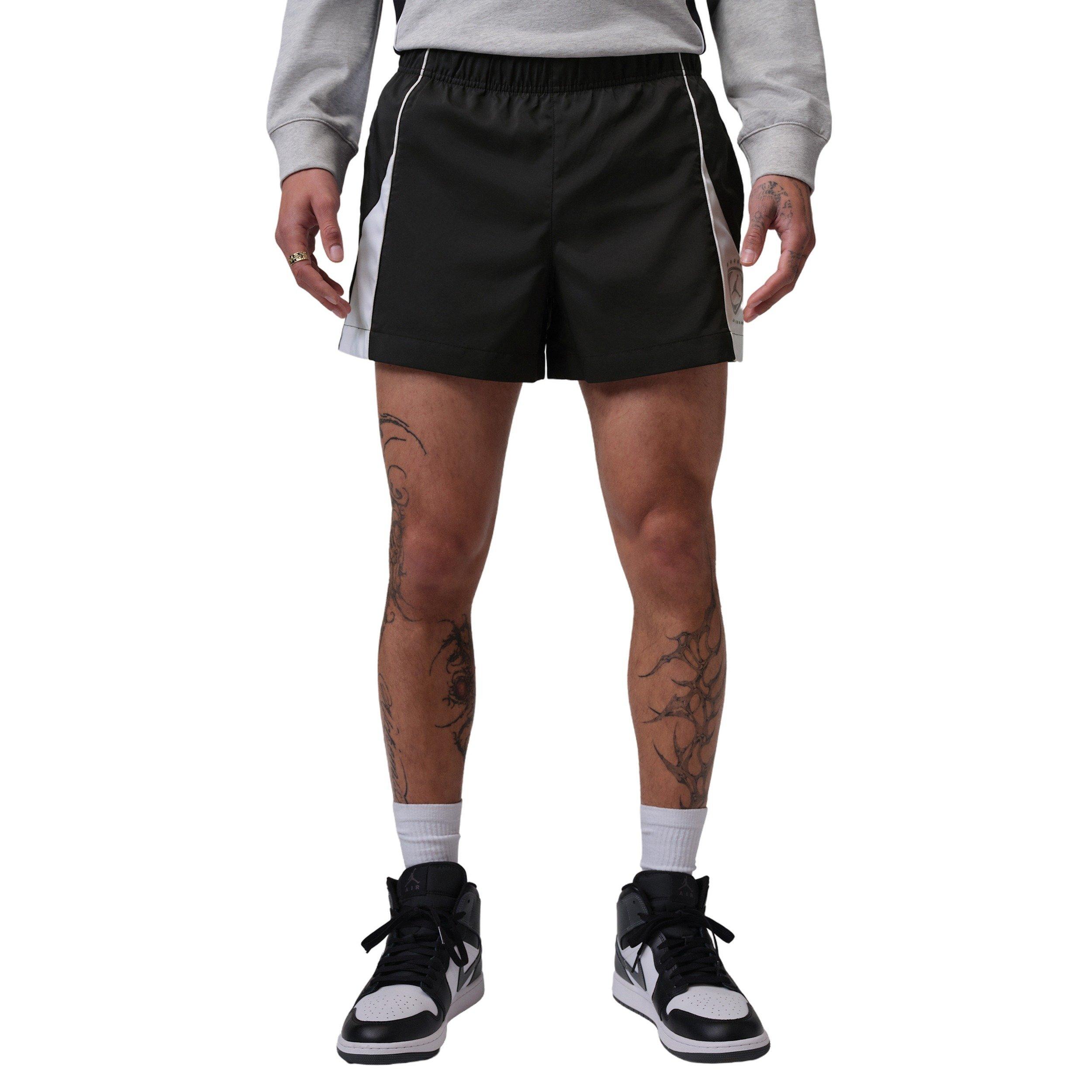 Jordan Men's Brooklyn Fleece Shortie Shorts - BLACK Thumbnail View 3