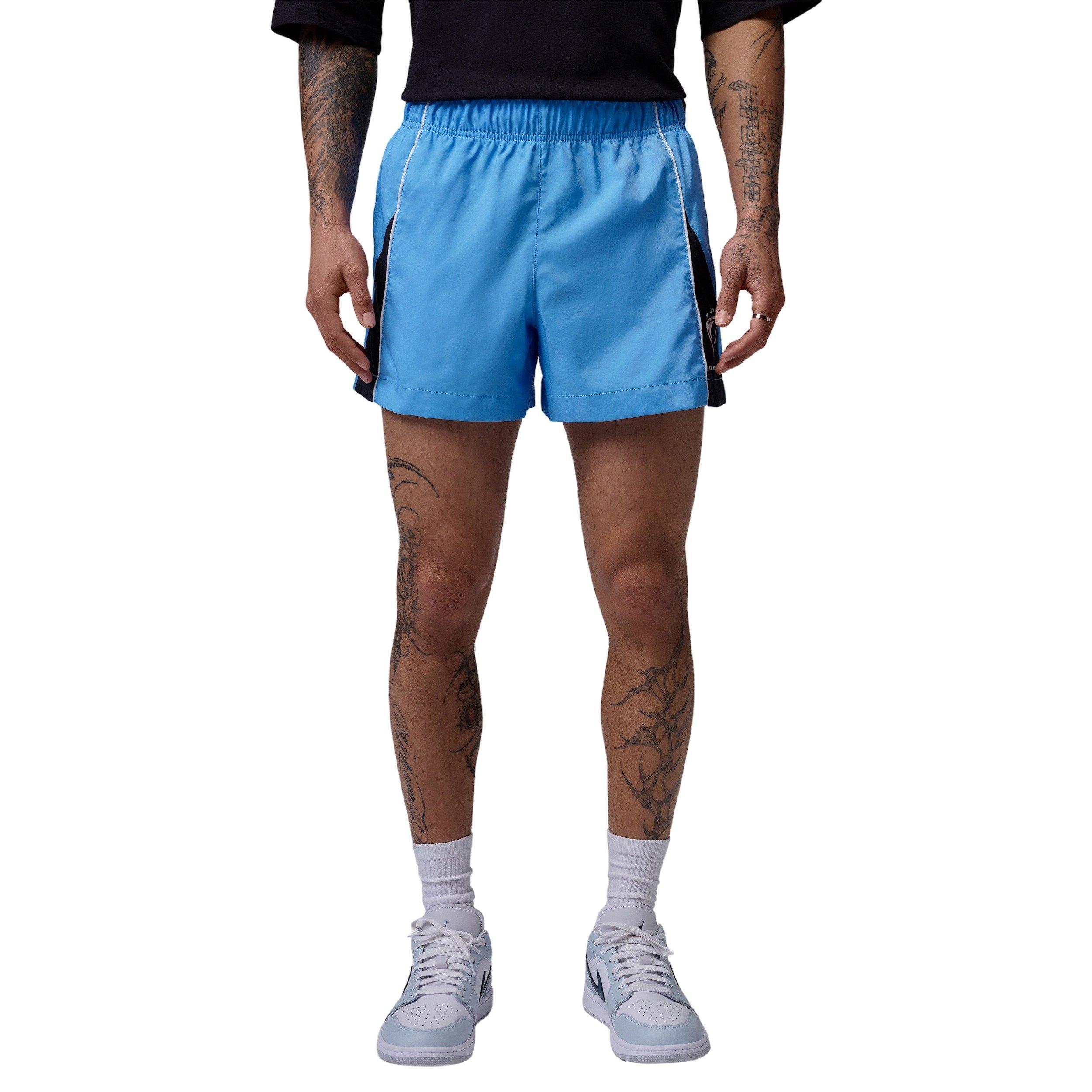 Jordan Men's Brooklyn Fleece Shortie Shorts - BLUE Thumbnail View 3