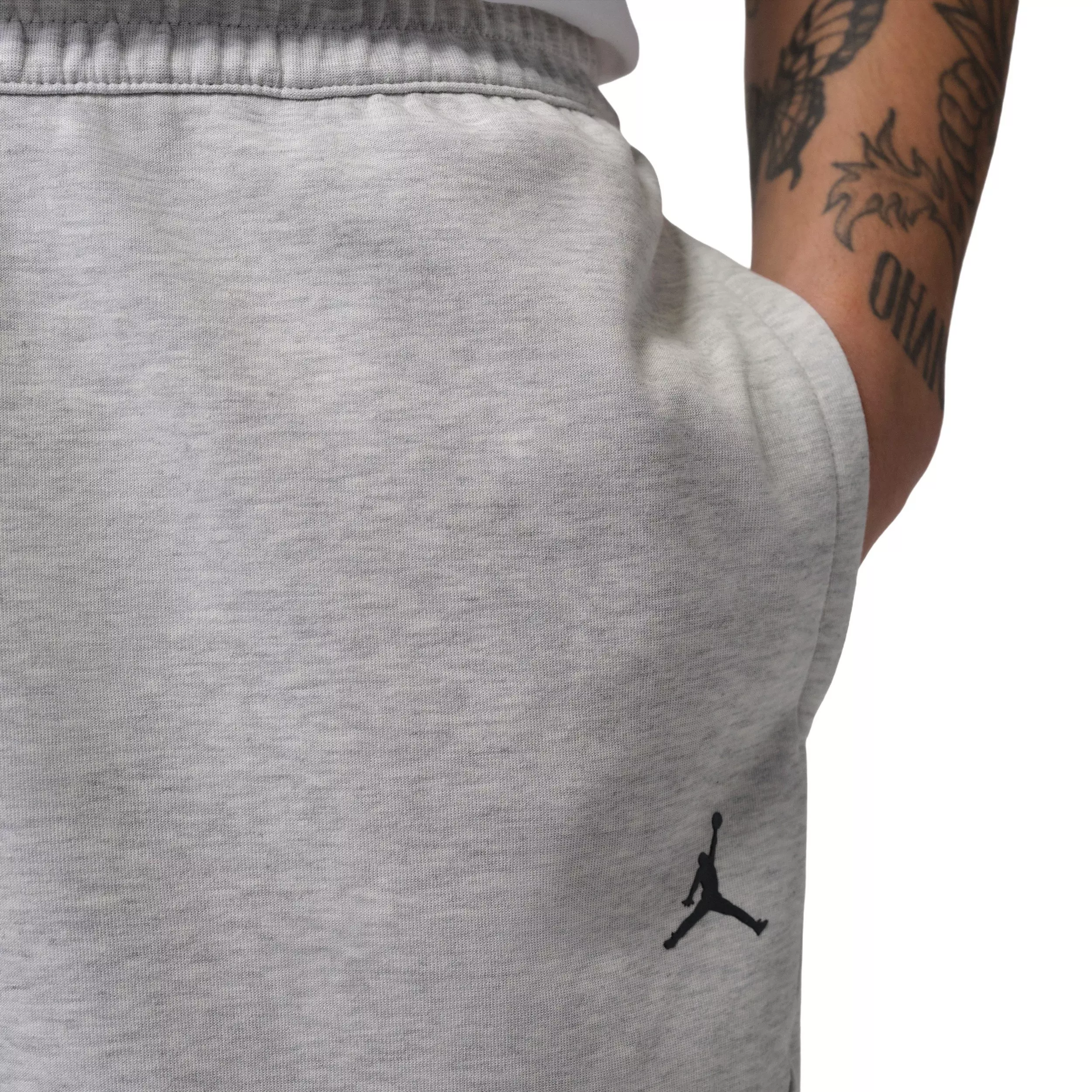 Jordan Men's Sports Dri-FIT Basketball Hoop Fleece Shorts - GREY
